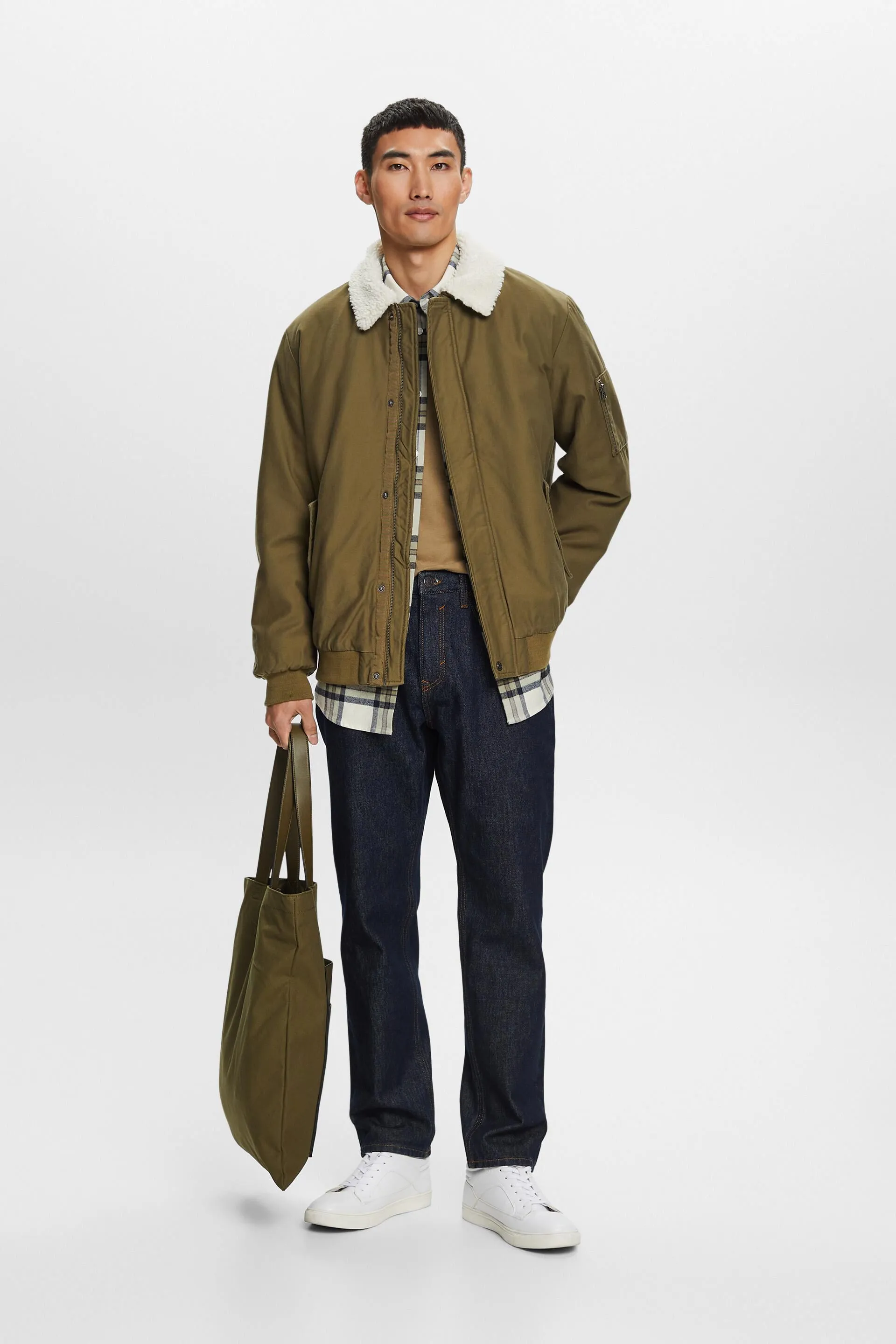 Giacca bomber in pile imbottita