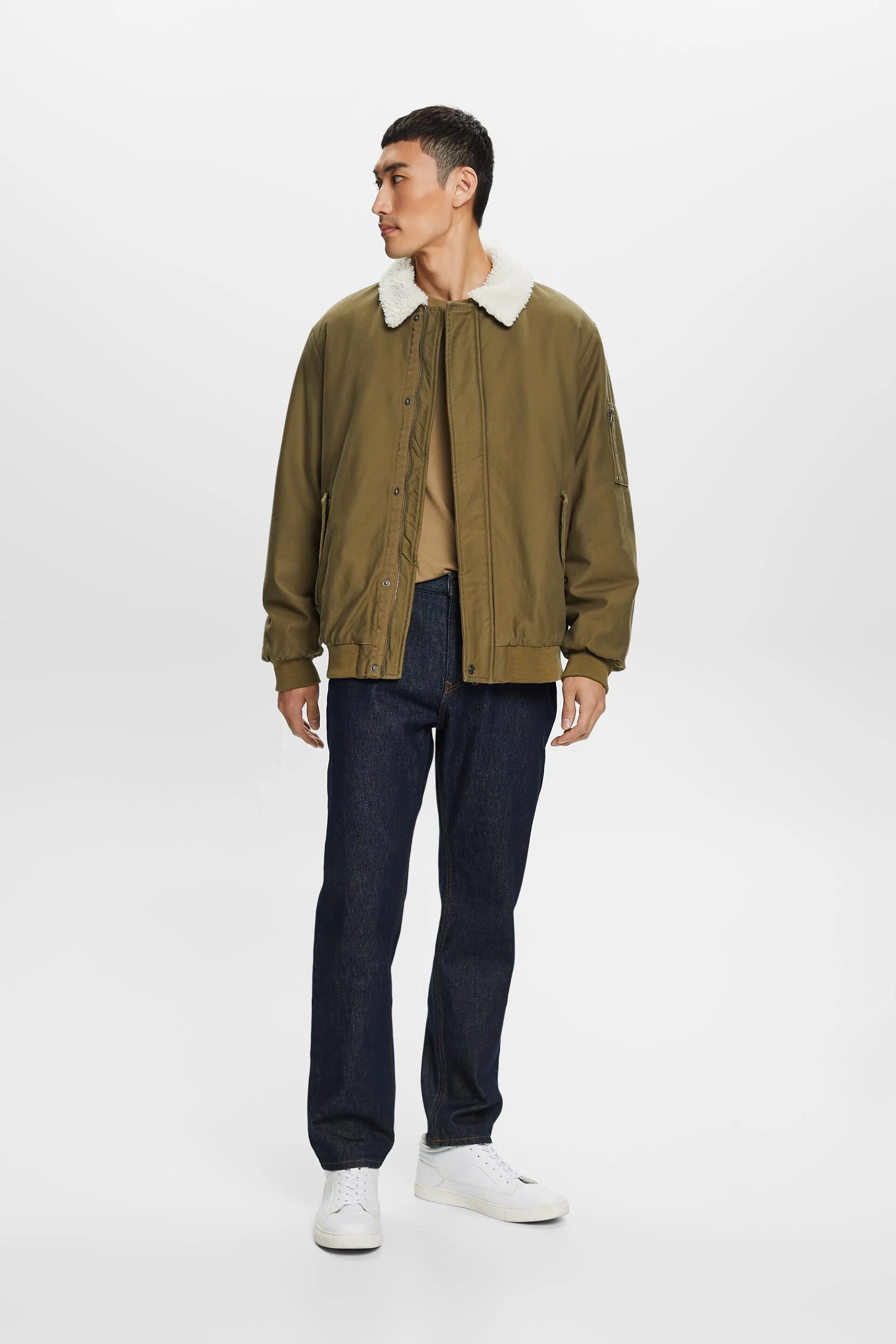 Giacca bomber in pile imbottita