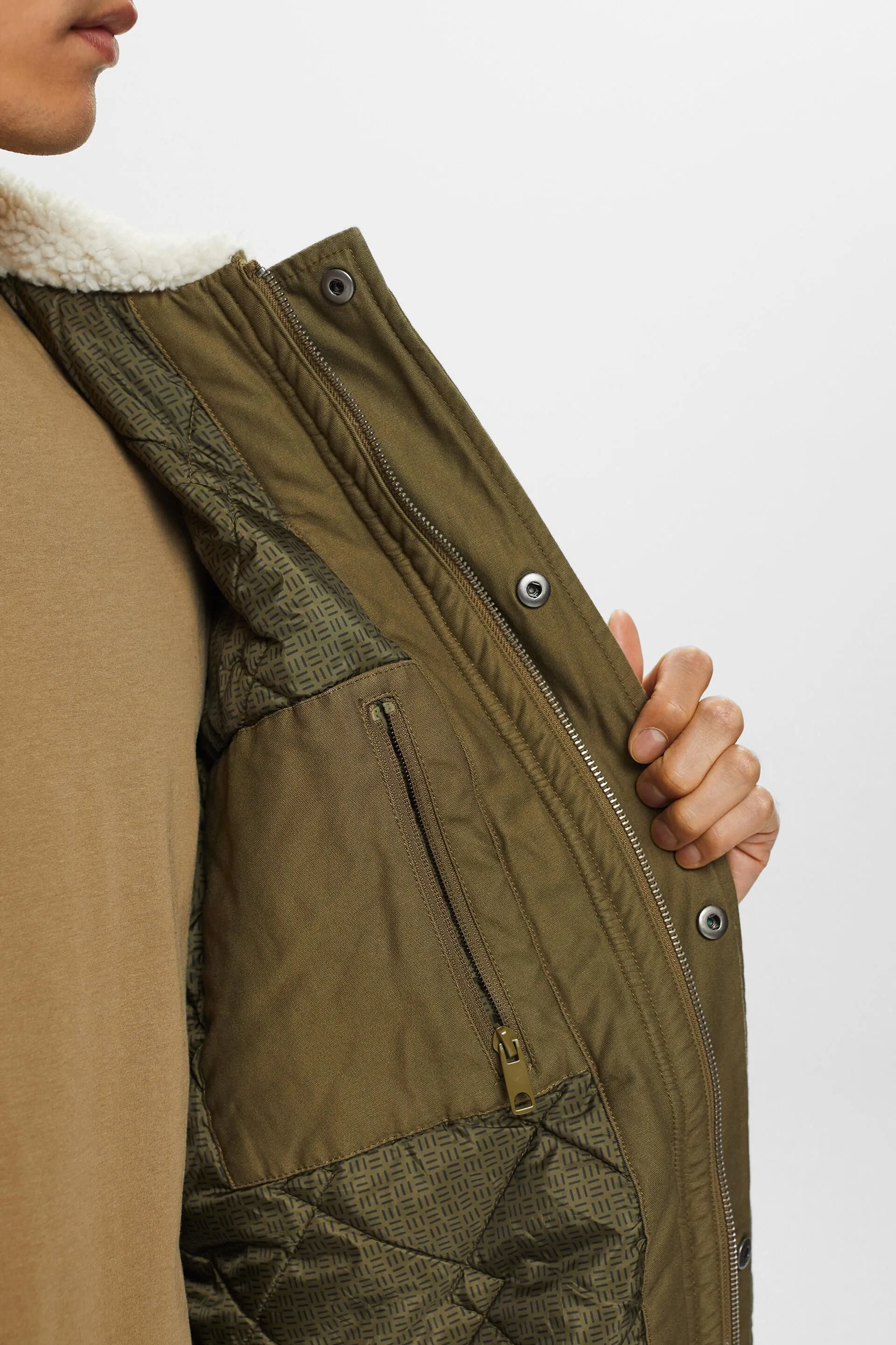 Giacca bomber in pile imbottita