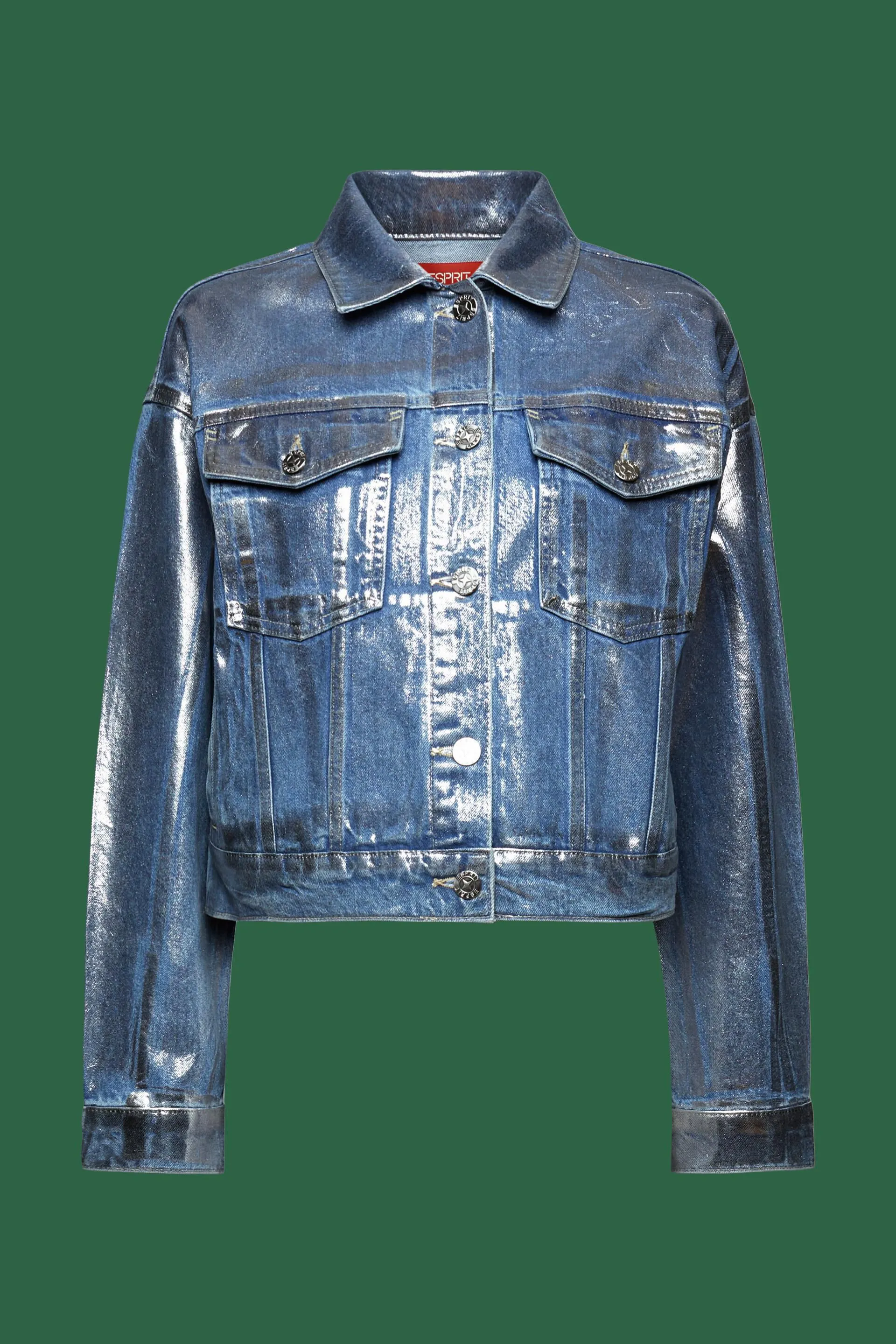 Giacca di jeans metallizzata