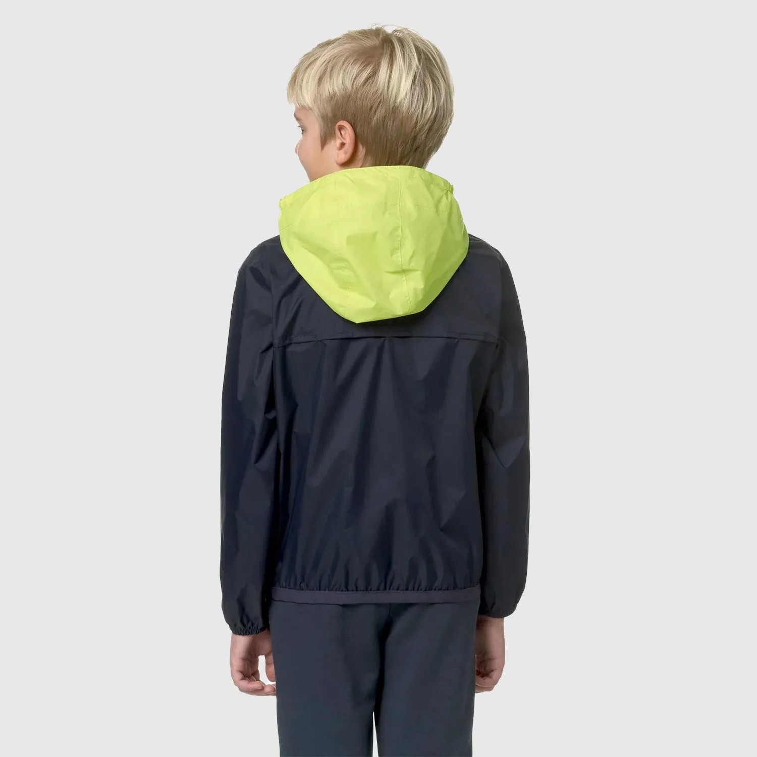 Giacca Impermeabile Blu E Verde Unisex
