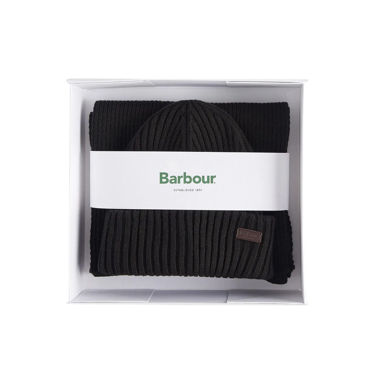 Gift Set Uomo Barbour Cappello+Sciarpa Crimdon Nero