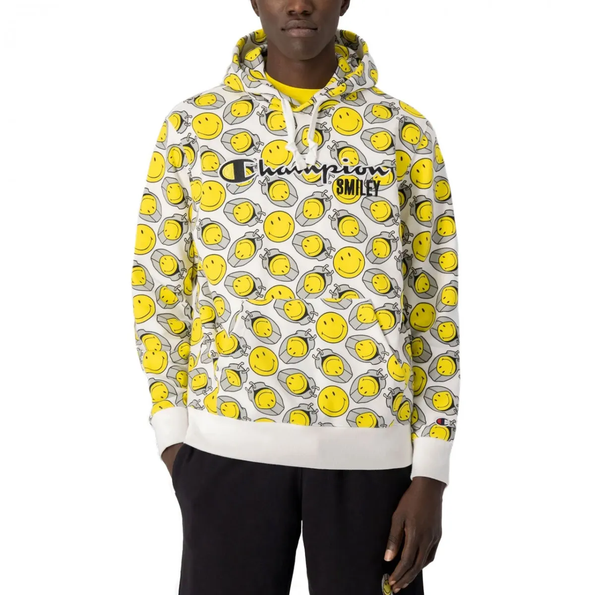 Hooded Full Zip Sweatshirt, Bianco
