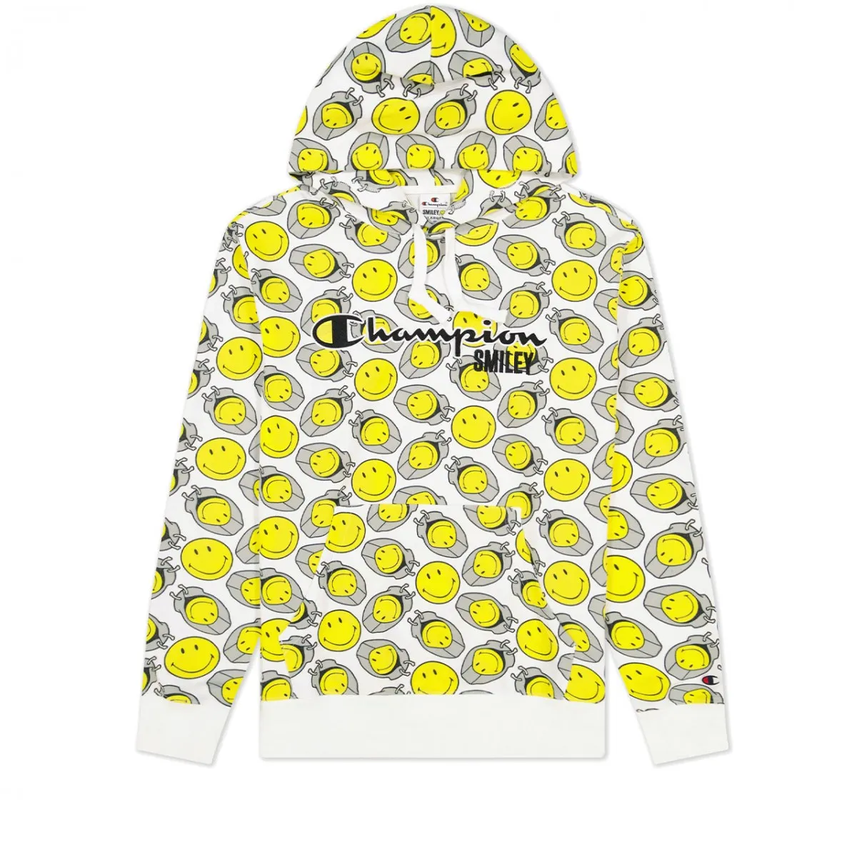 Hooded Full Zip Sweatshirt, Bianco