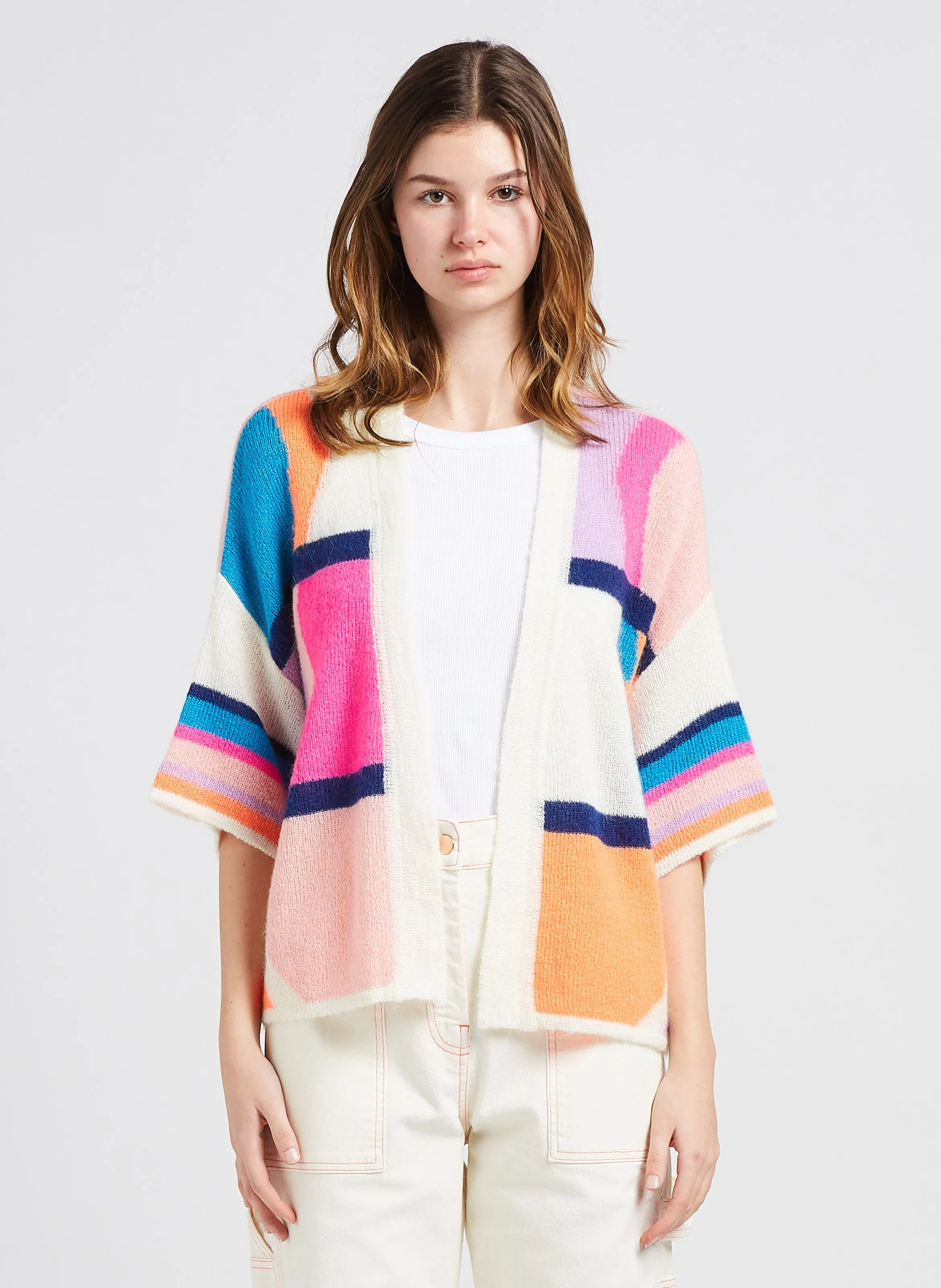  INDEE   NORMANDY - Cardigan in maglia | Bianco