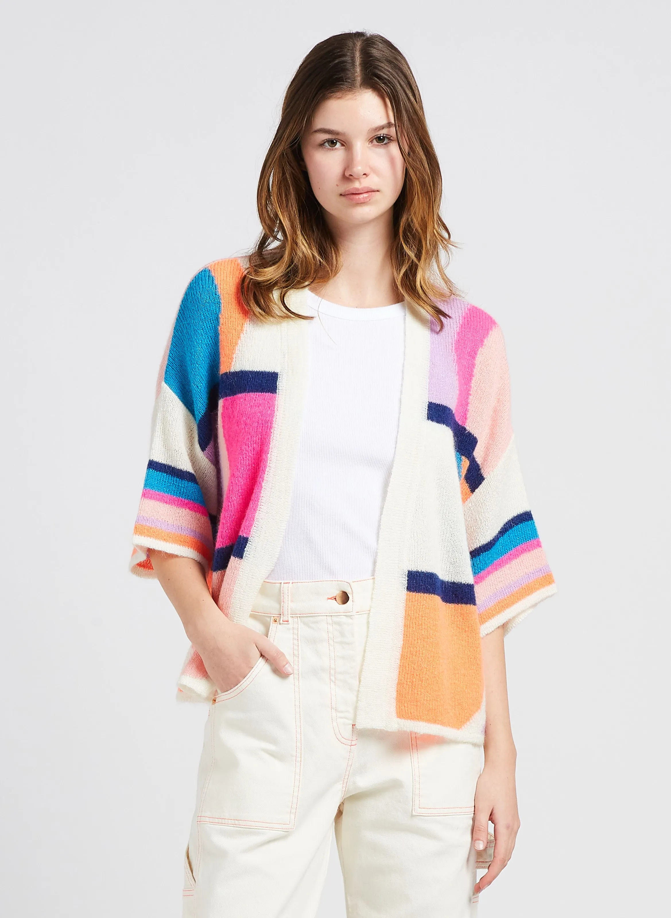  INDEE   NORMANDY - Cardigan in maglia | Bianco