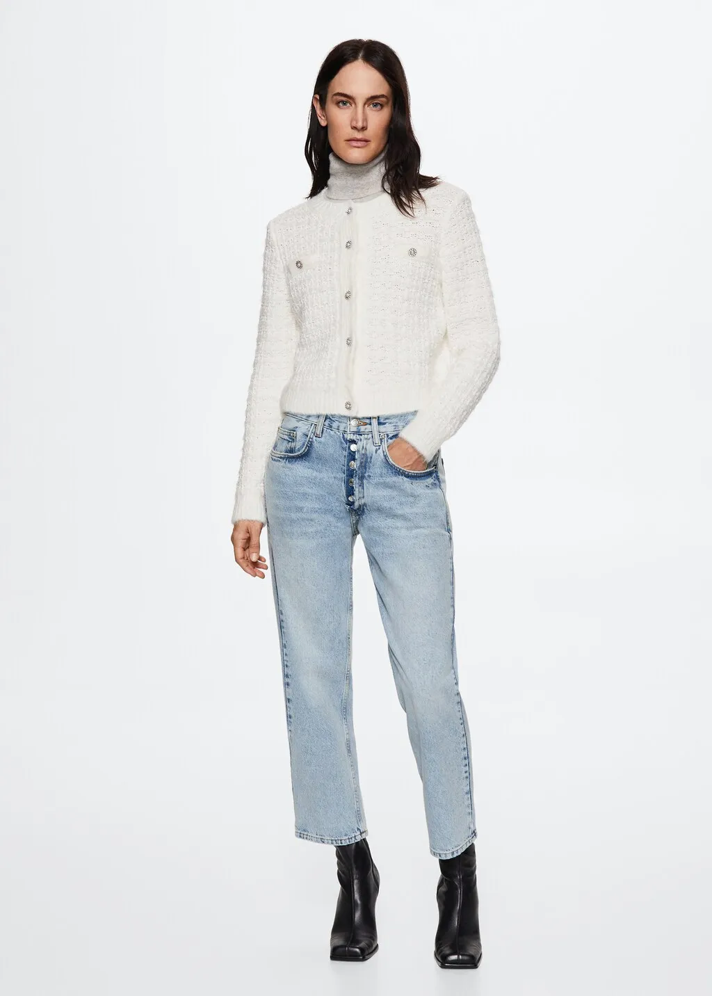 Jeans diritti crop