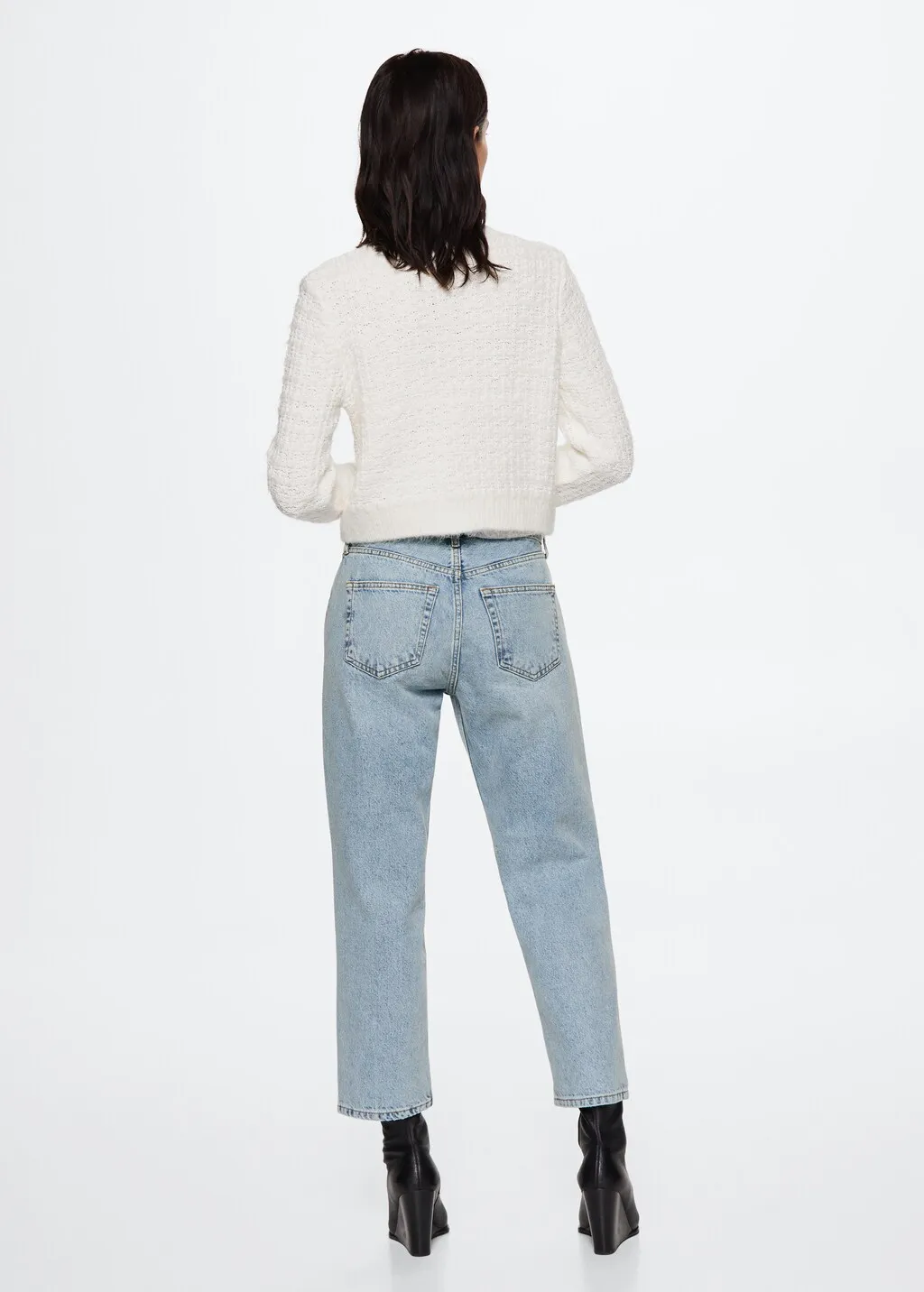 Jeans diritti crop