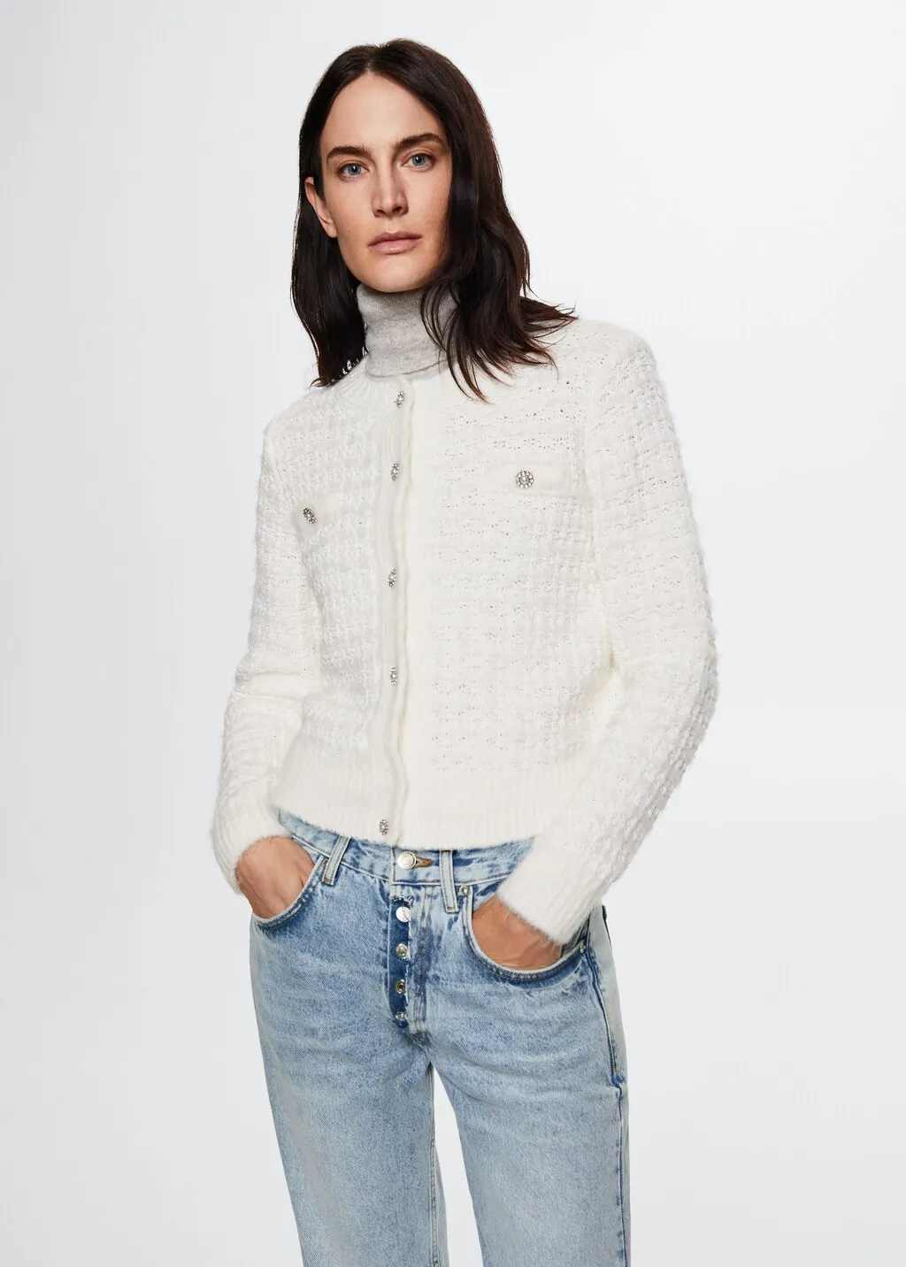 Jeans diritti crop