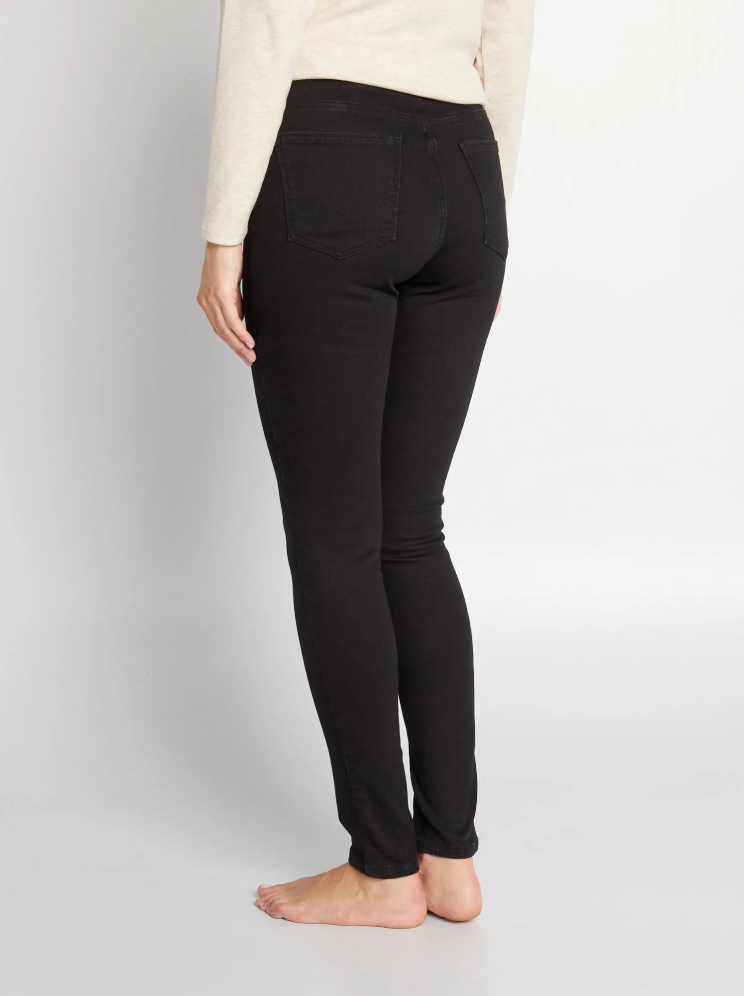 Jeans premaman skinny super stretch - Inizio gravidanza - piccola fascia - NERO