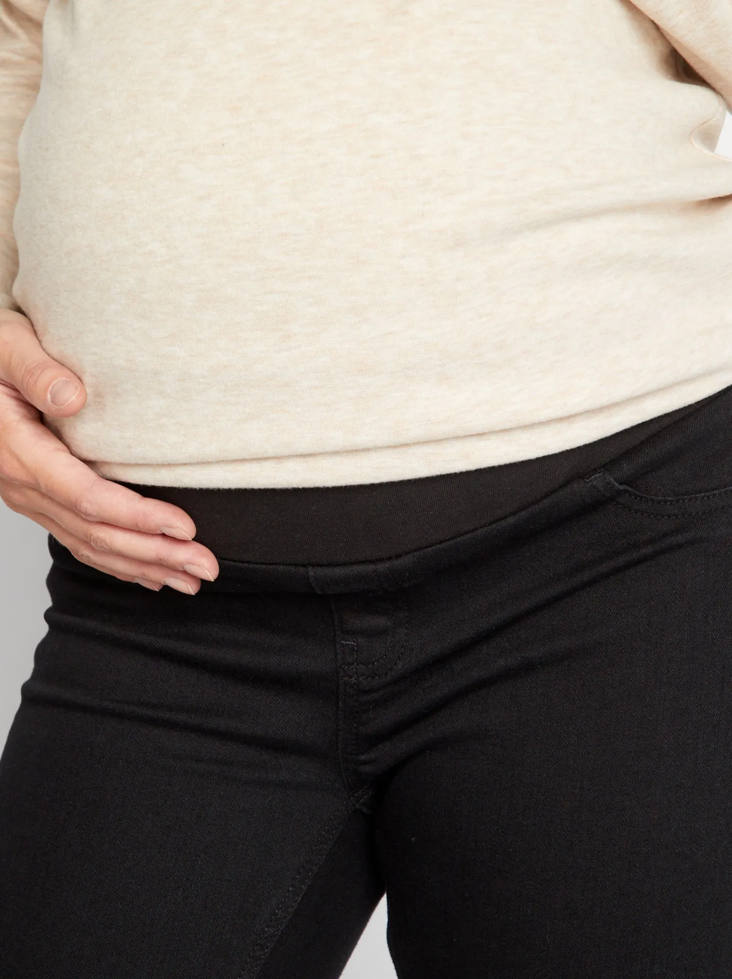 Jeans premaman skinny super stretch - Inizio gravidanza - piccola fascia - NERO