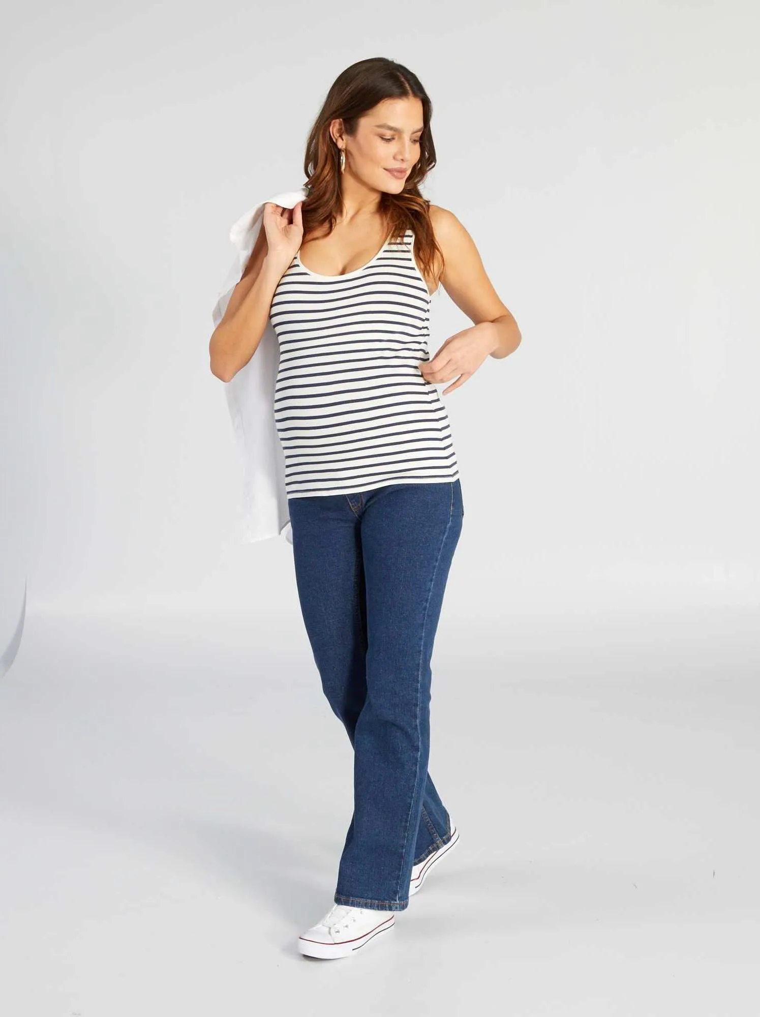 Jeans premaman taglio flare - BLU