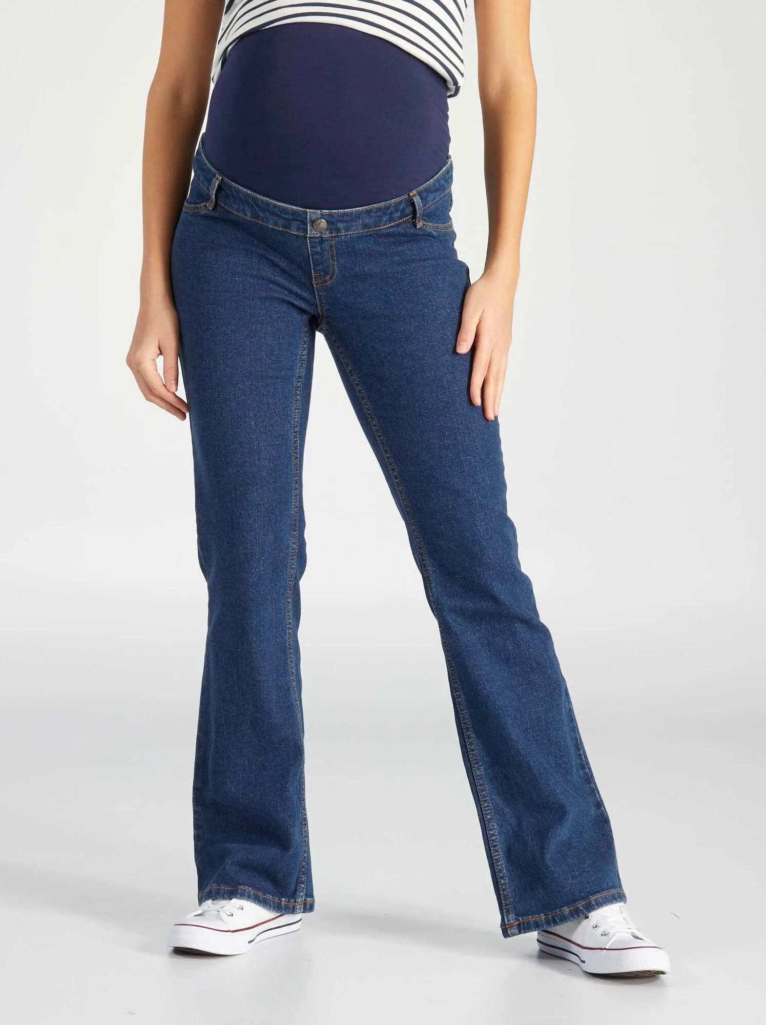 Jeans premaman taglio flare - BLU
