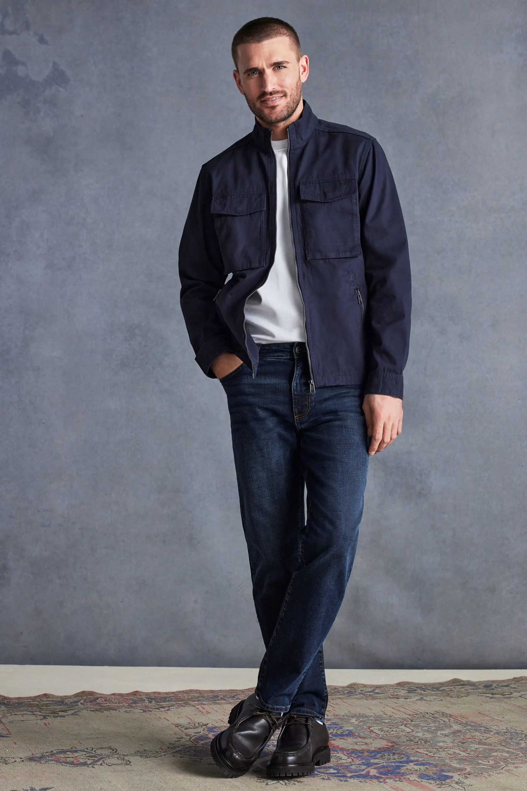 Jeans premium in cotone Signature pesante