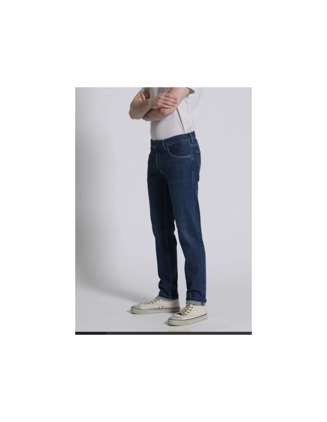 JEANS SLIM FIT IN COTONE BIOLOGICO "FINN"