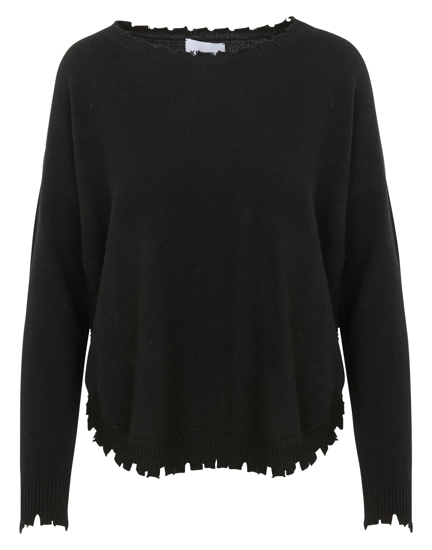  KUJTEN   MELA - Maglione oversize in maglia cashmere | Nero