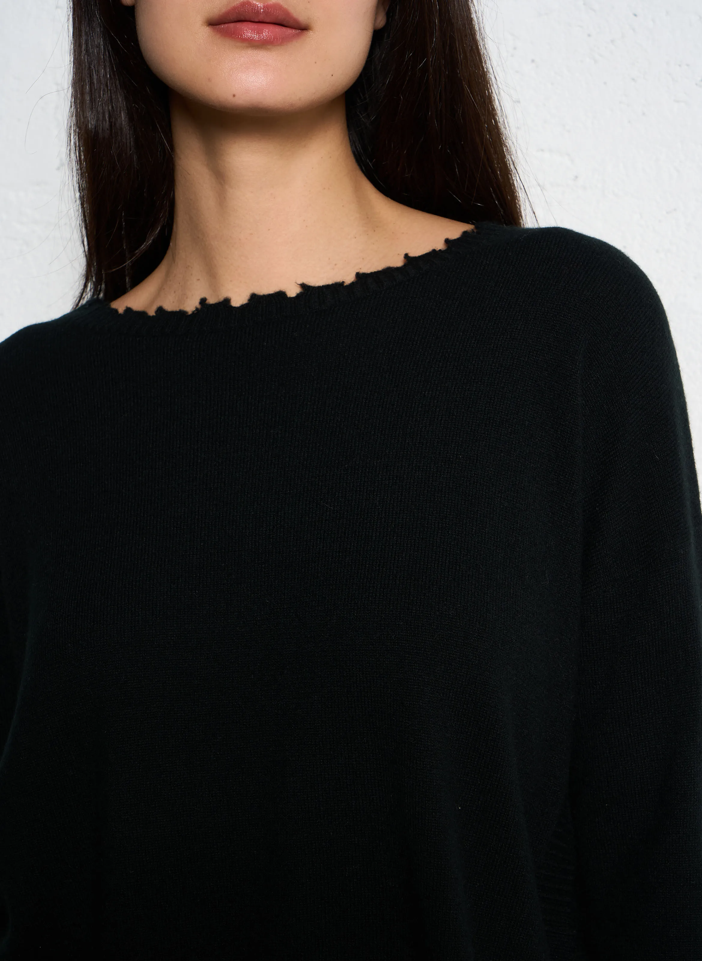  KUJTEN   MELA - Maglione oversize in maglia cashmere | Nero