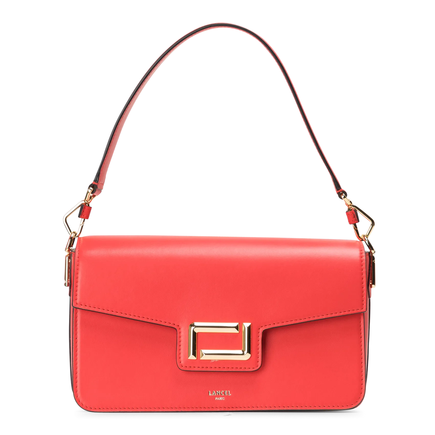  LANCEL   ANGELE M - Borsa a tracolla con patella in pelle | Rosso