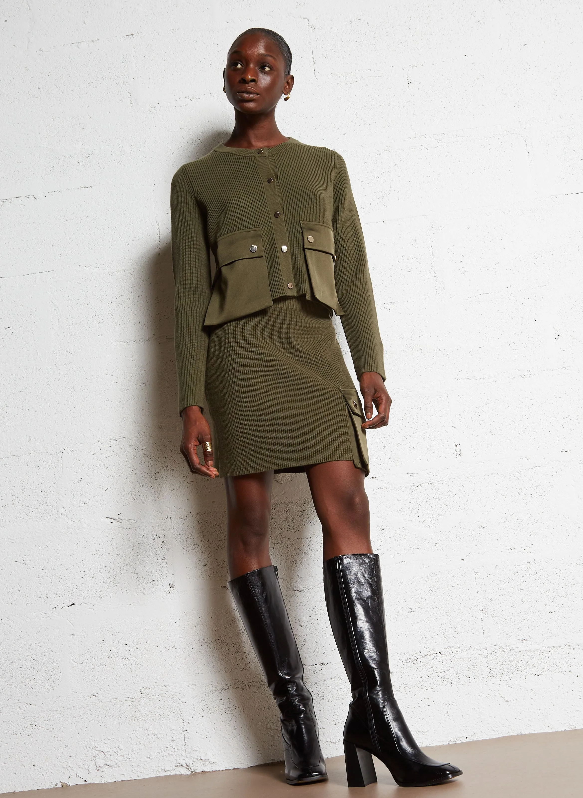 LIU JO   Gonna corta in maglia | Verde