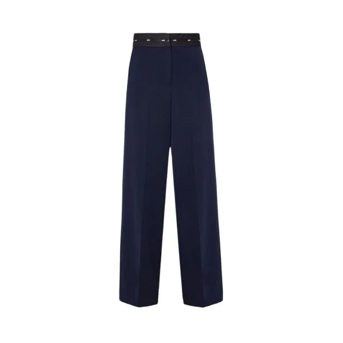 Liu Jo Pantaloni A Palazzo Con Cinta Sartoriale Blu