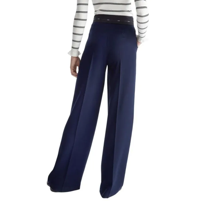 Liu Jo Pantaloni A Palazzo Con Cinta Sartoriale Blu