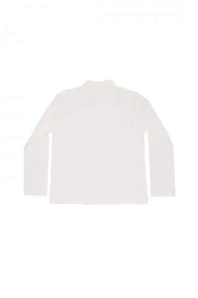Maglia a lupetto con ricamo logo PANNA CHIARO