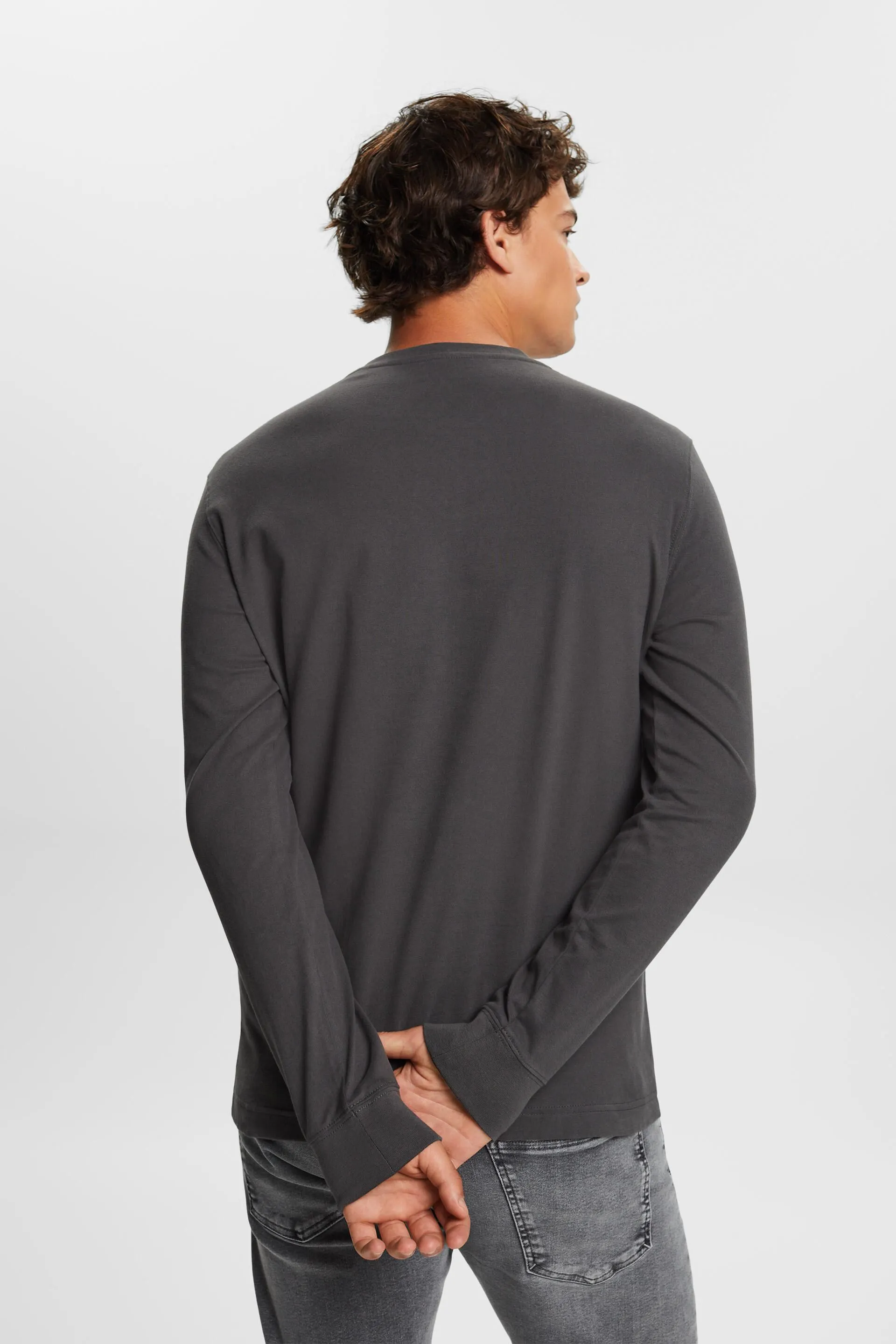 Maglia a serafino jersey di cotone lavato