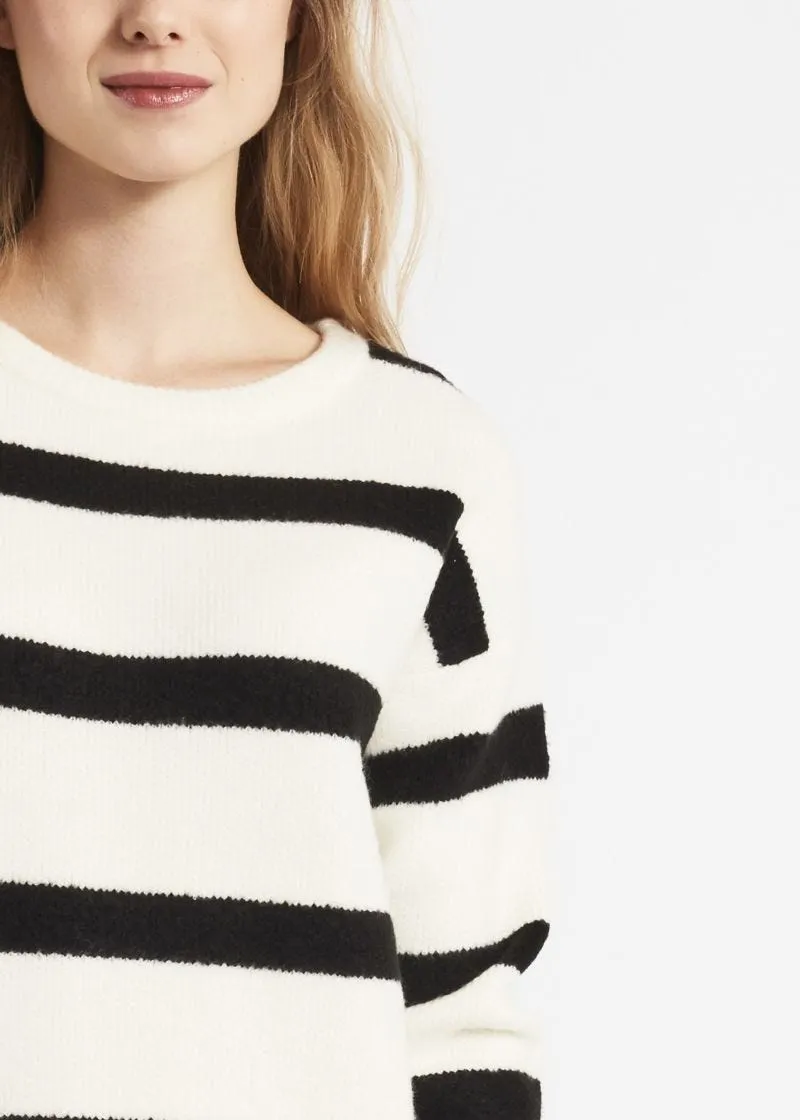 Maglia boxy a righe jacquard