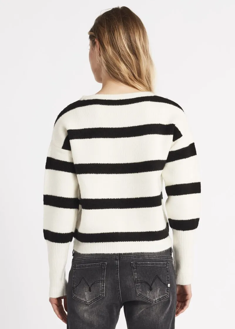 Maglia boxy a righe jacquard