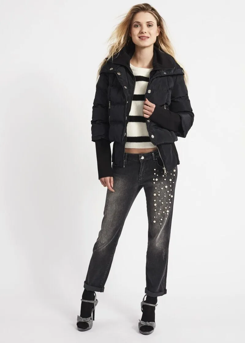 Maglia boxy a righe jacquard