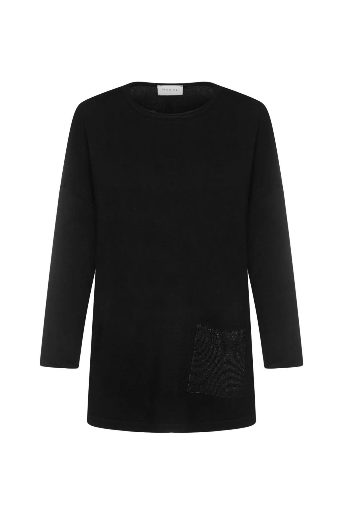 Maglia con tasca frontale NERO