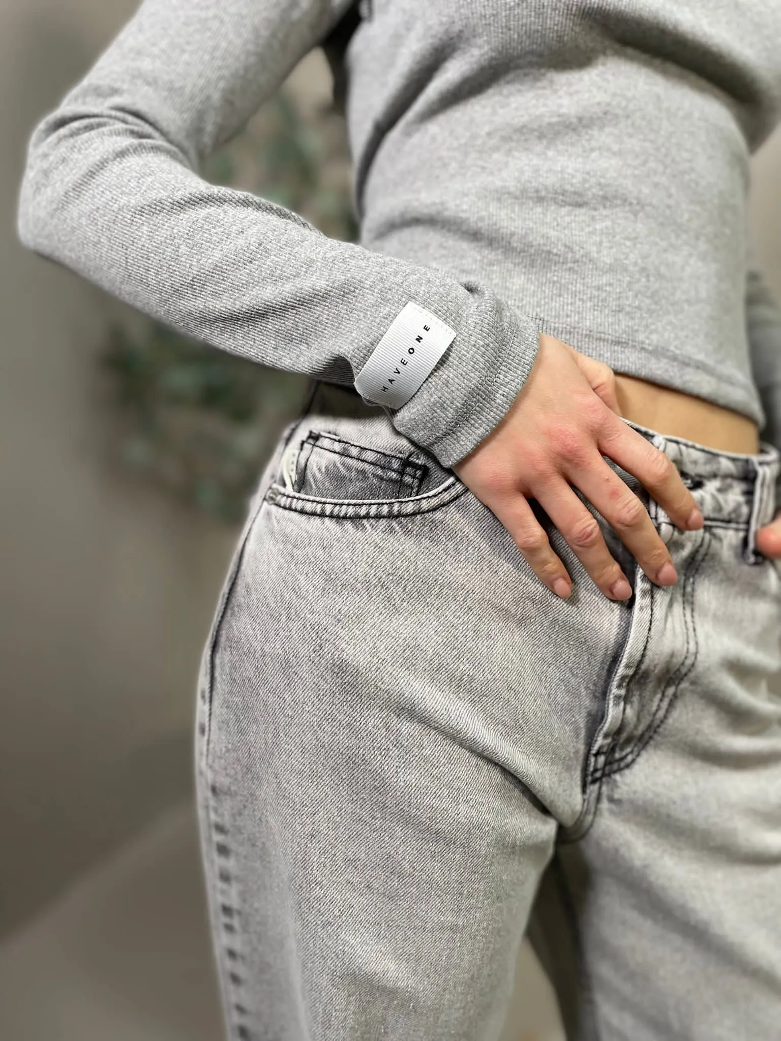 Maglia Cut Out Grigio