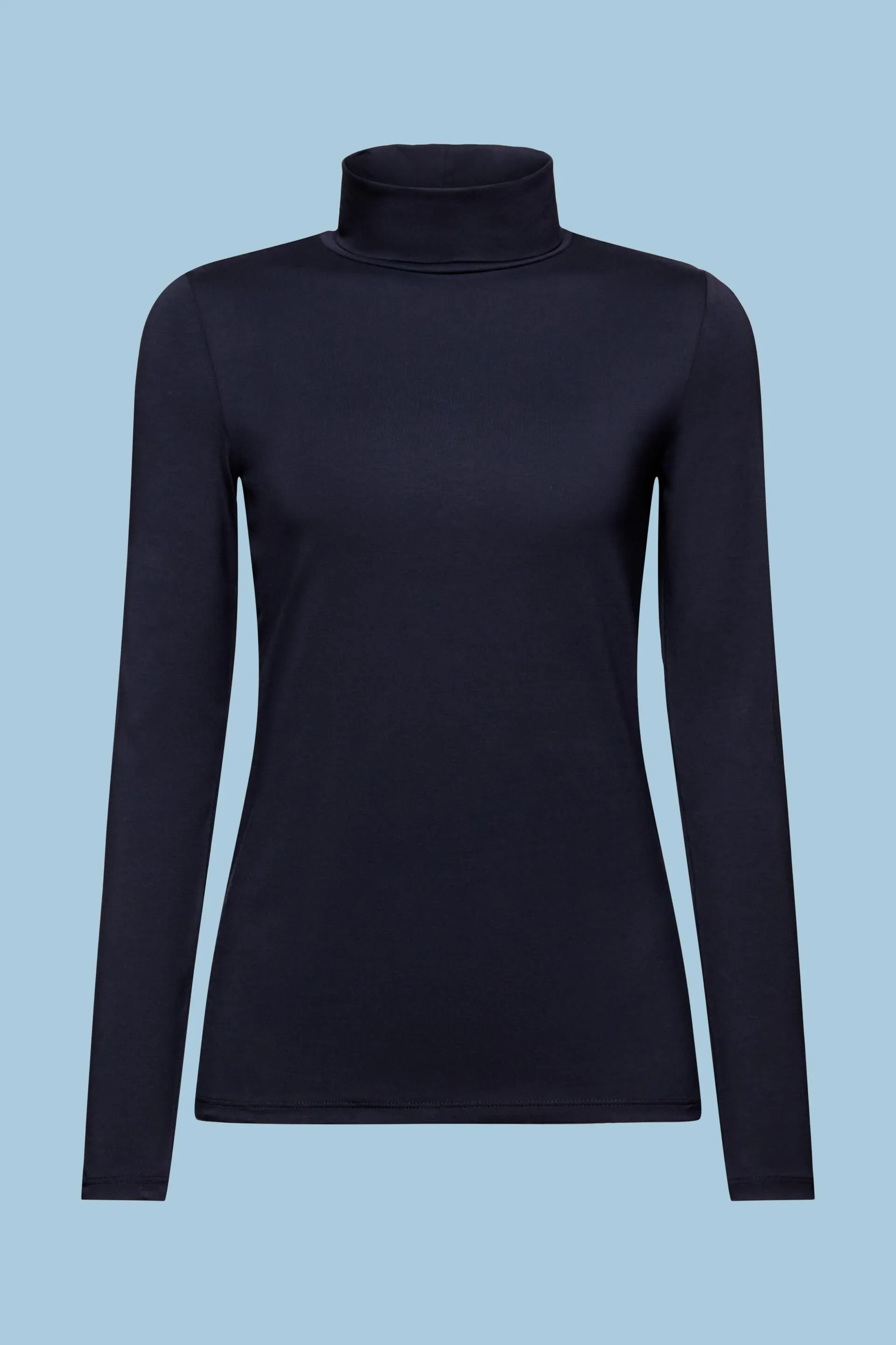 Maglia dolcevita a maniche lunghe in jersey