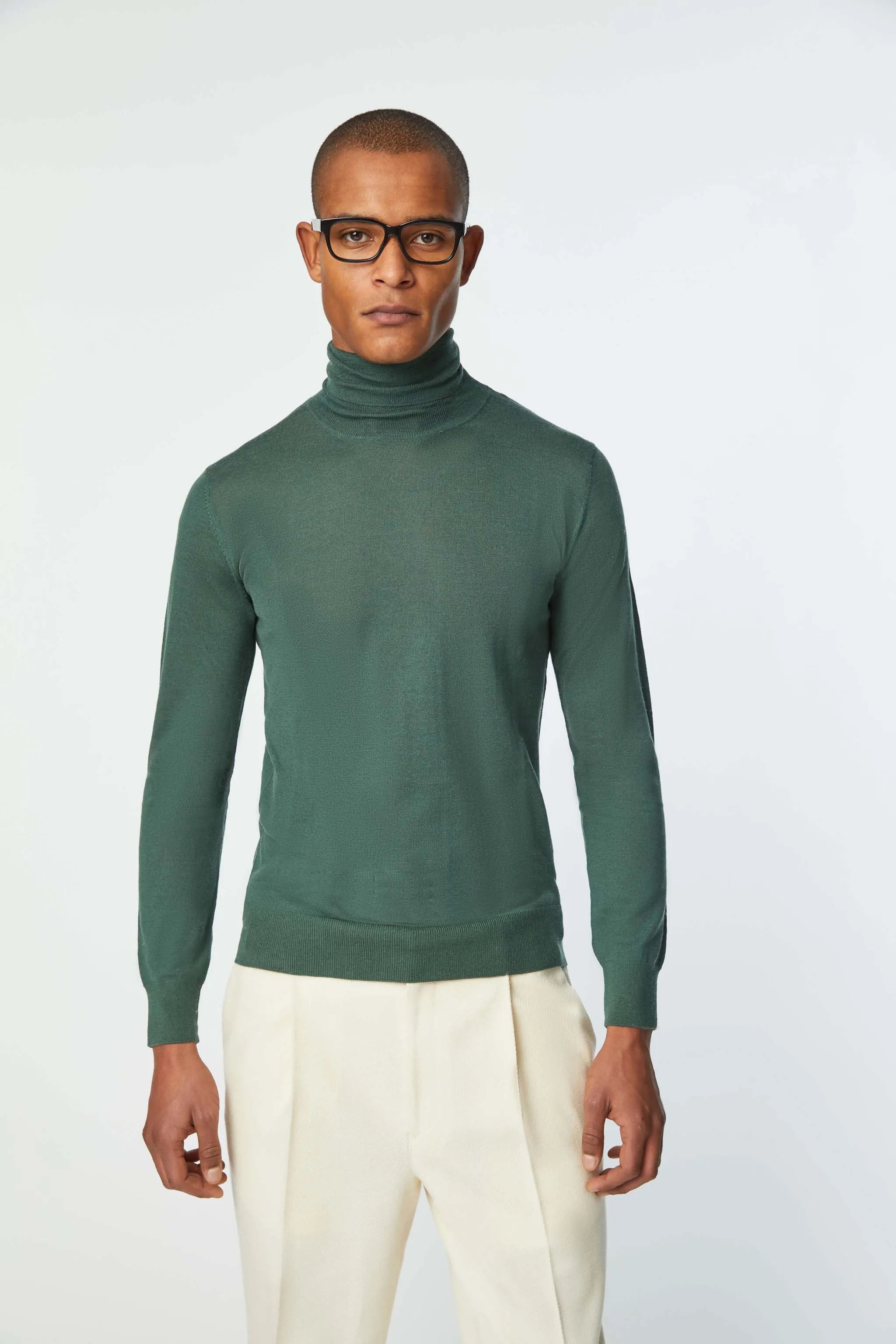 Maglia dolcevita verde bosco