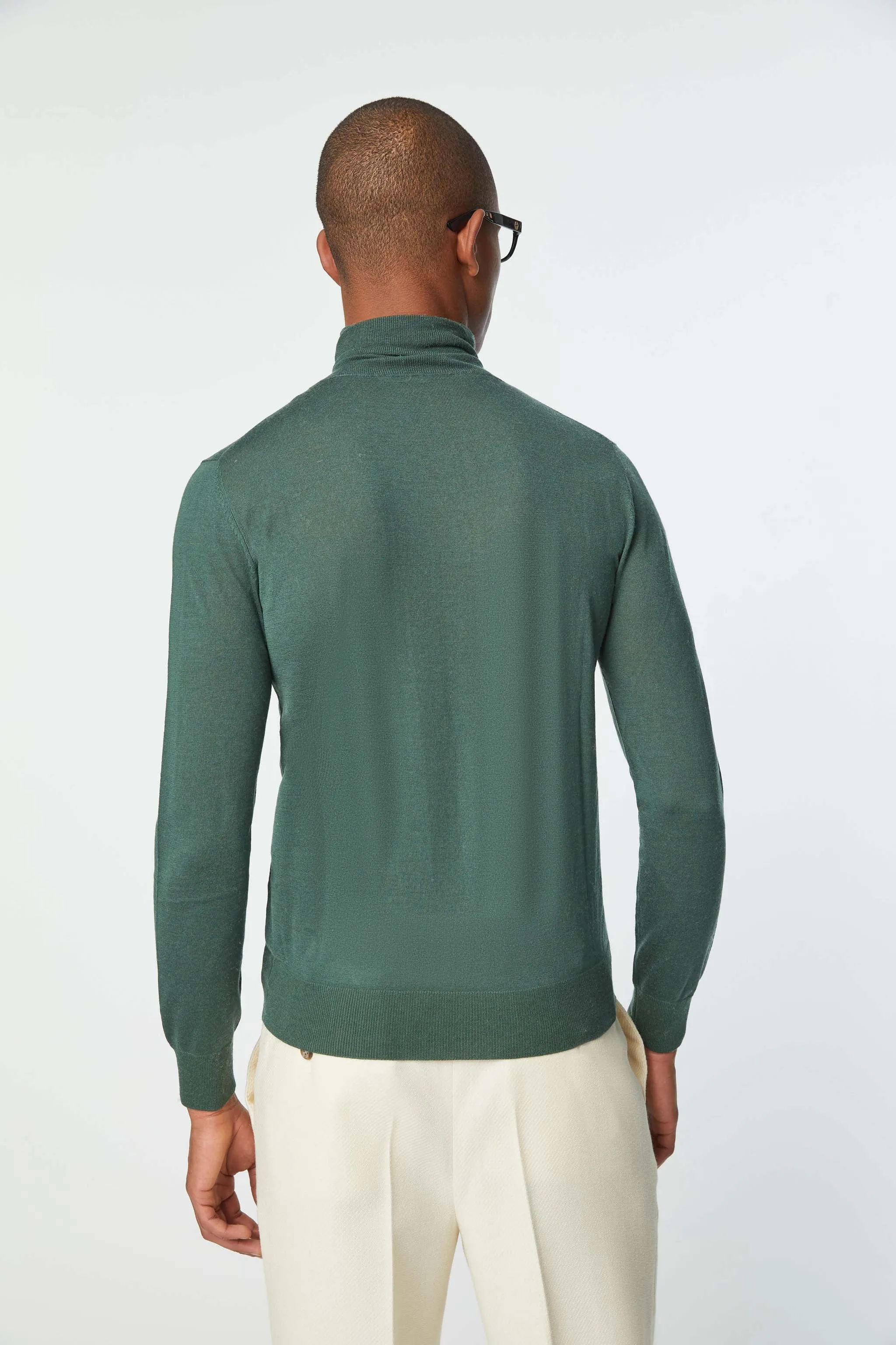 Maglia dolcevita verde bosco