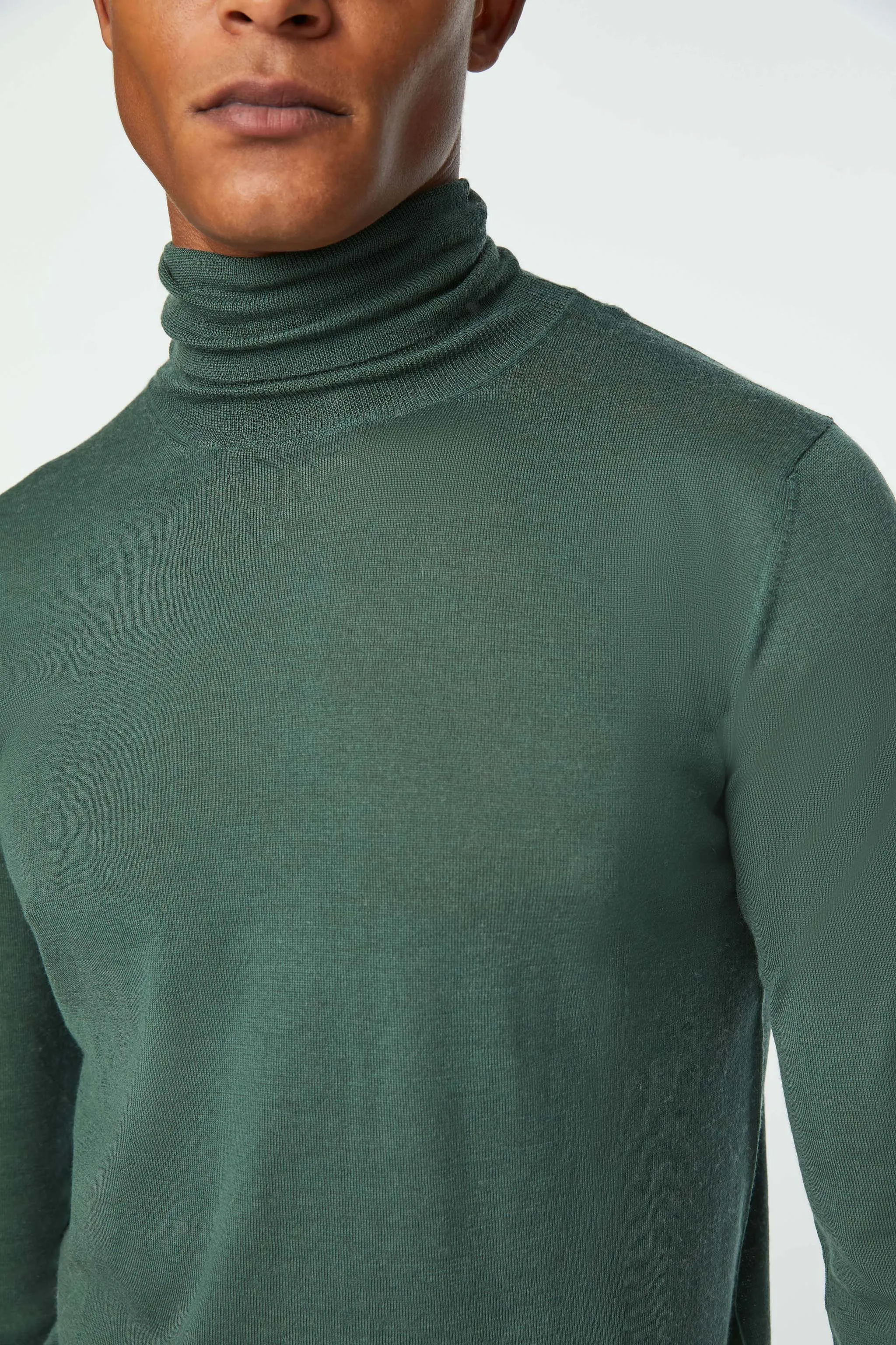 Maglia dolcevita verde bosco