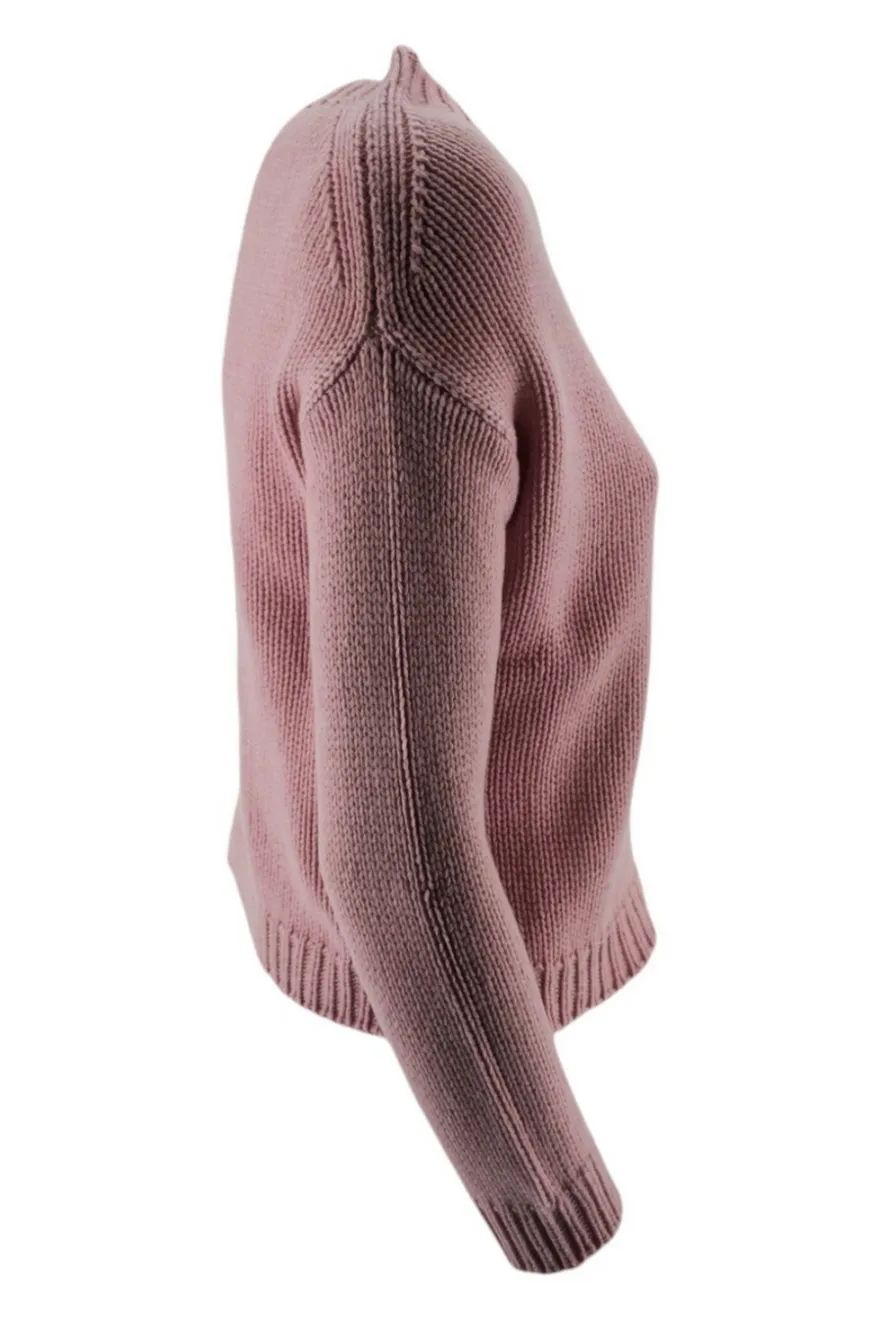 maglia donna in cachemire rosa