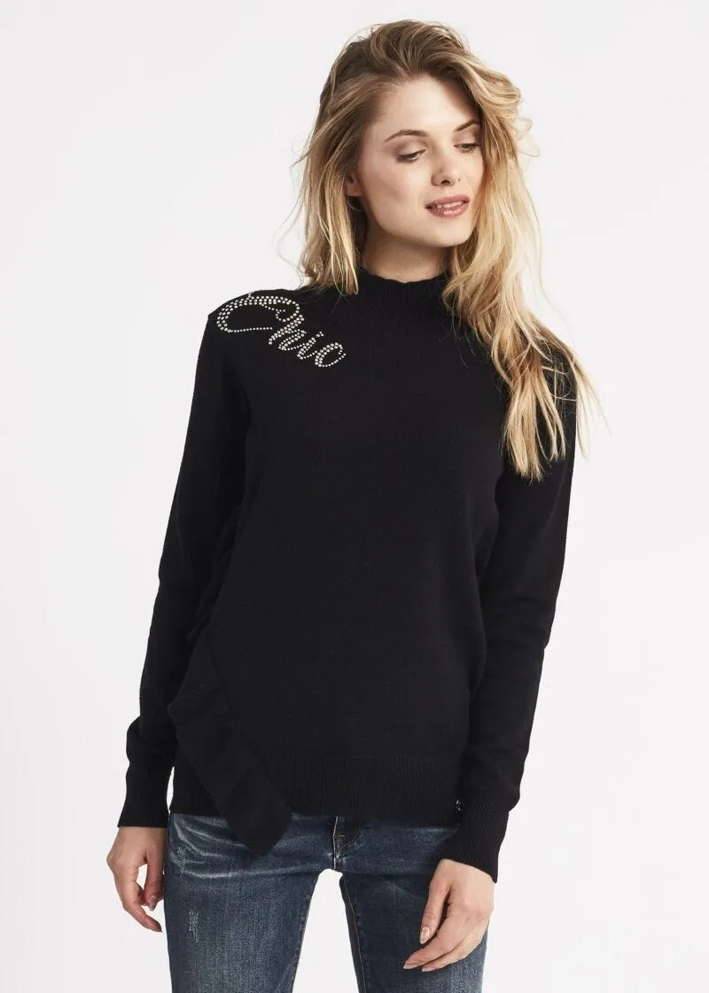 Maglia lupetto con rouches