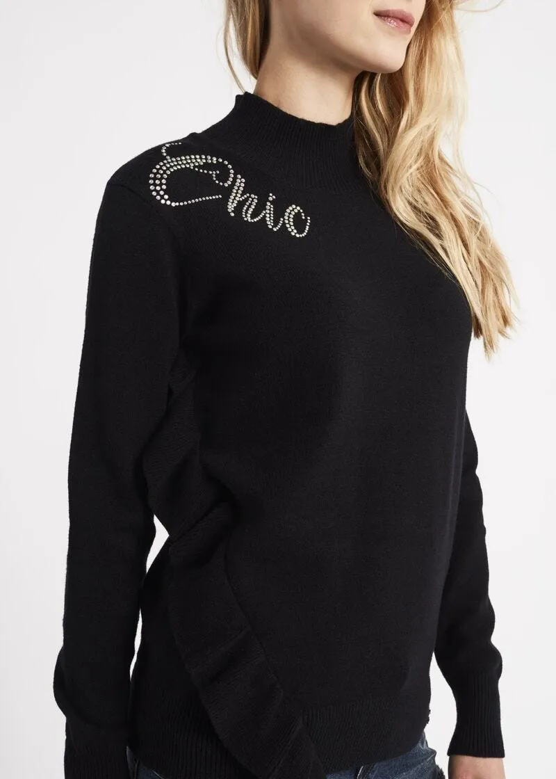 Maglia lupetto con rouches