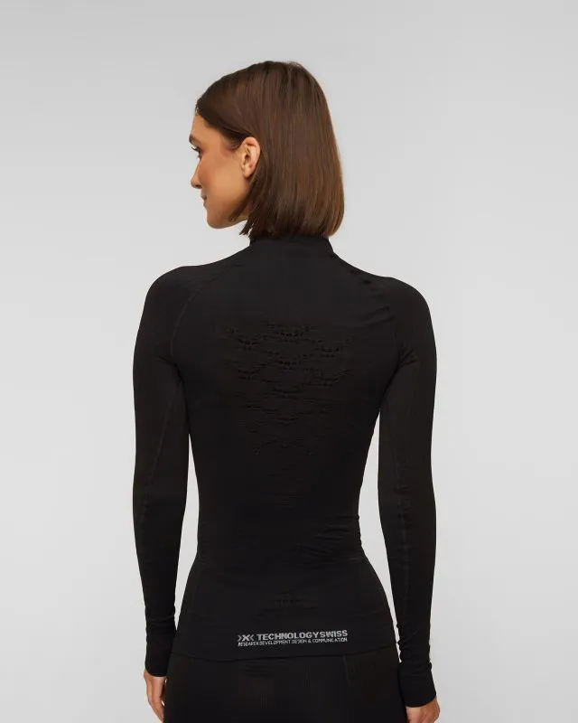 Maglietta a maniche lunge termoattiva a collo alto nera da donna X-Bionic Energy Accumulator 4.0 Turtle Neck LG SL