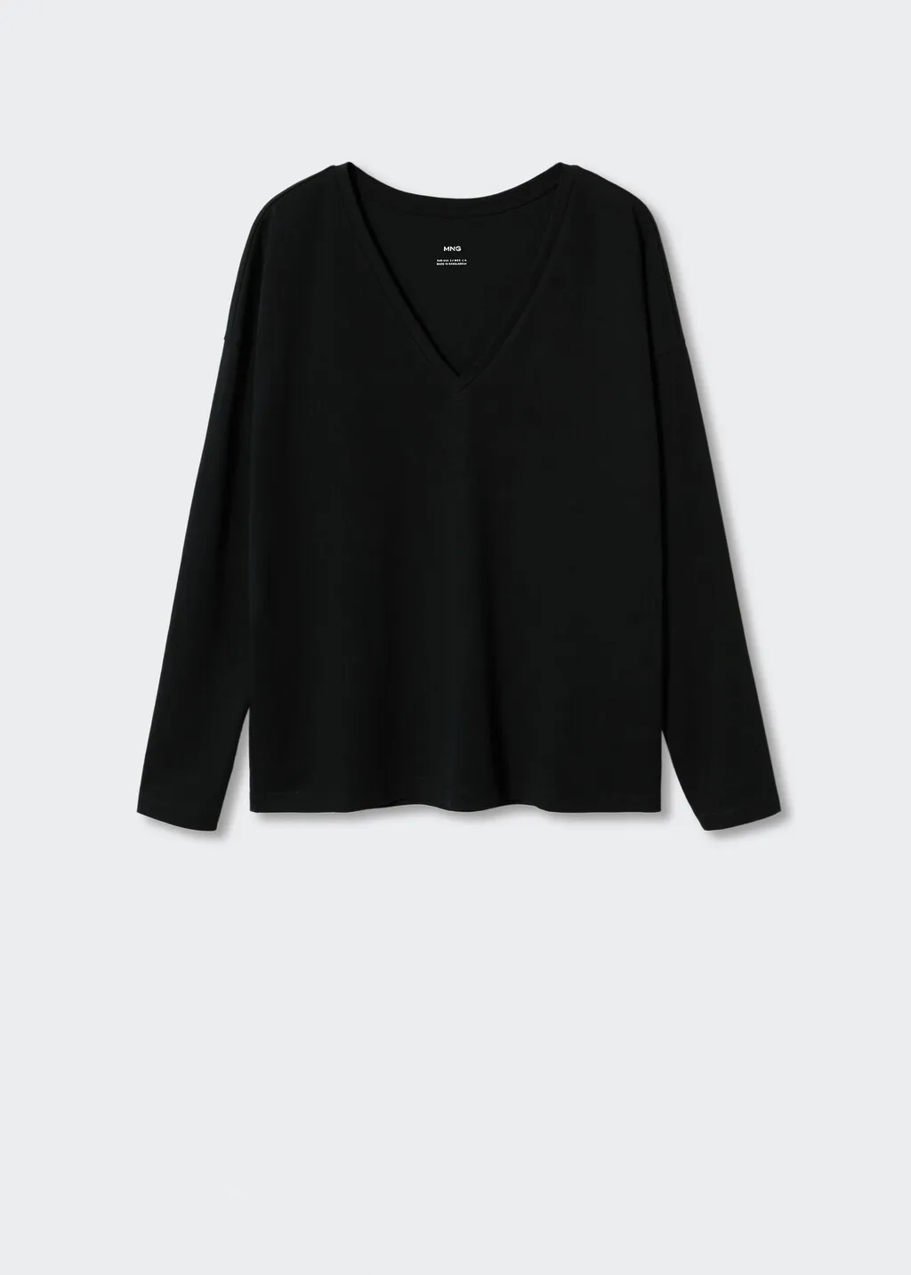 Maglietta cotone collo a V