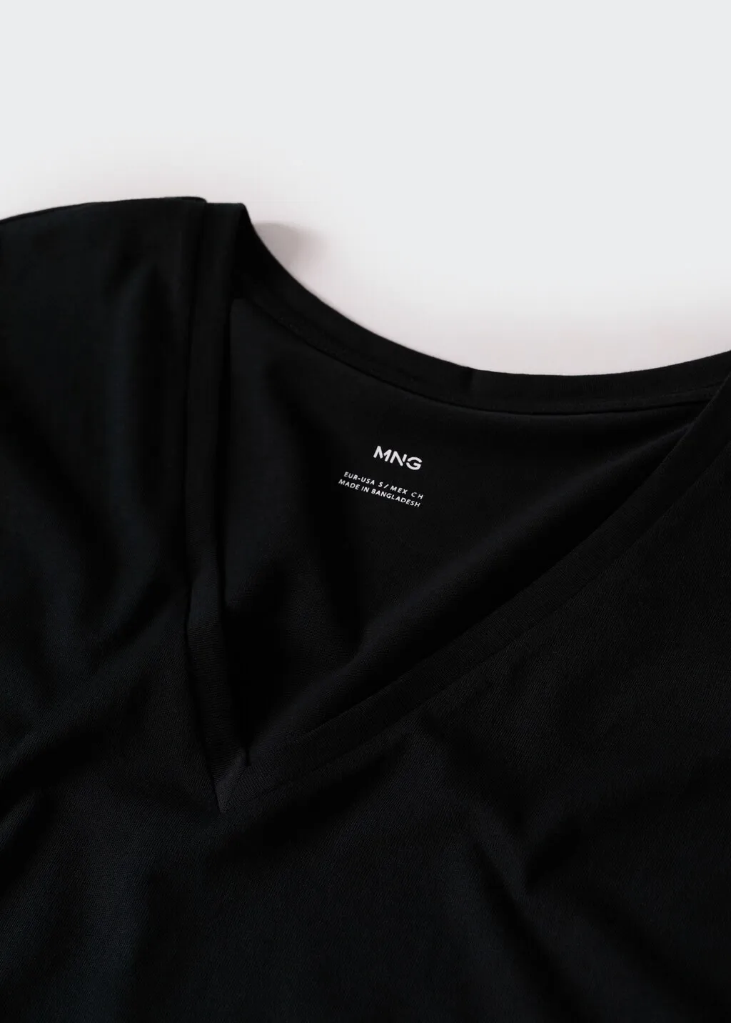 Maglietta cotone collo a V