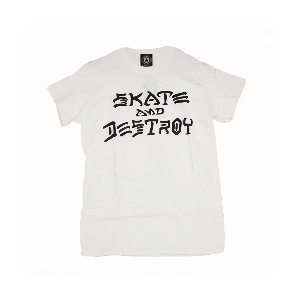MAGLIETTA SKATE DESTROY WHITE/BLACK