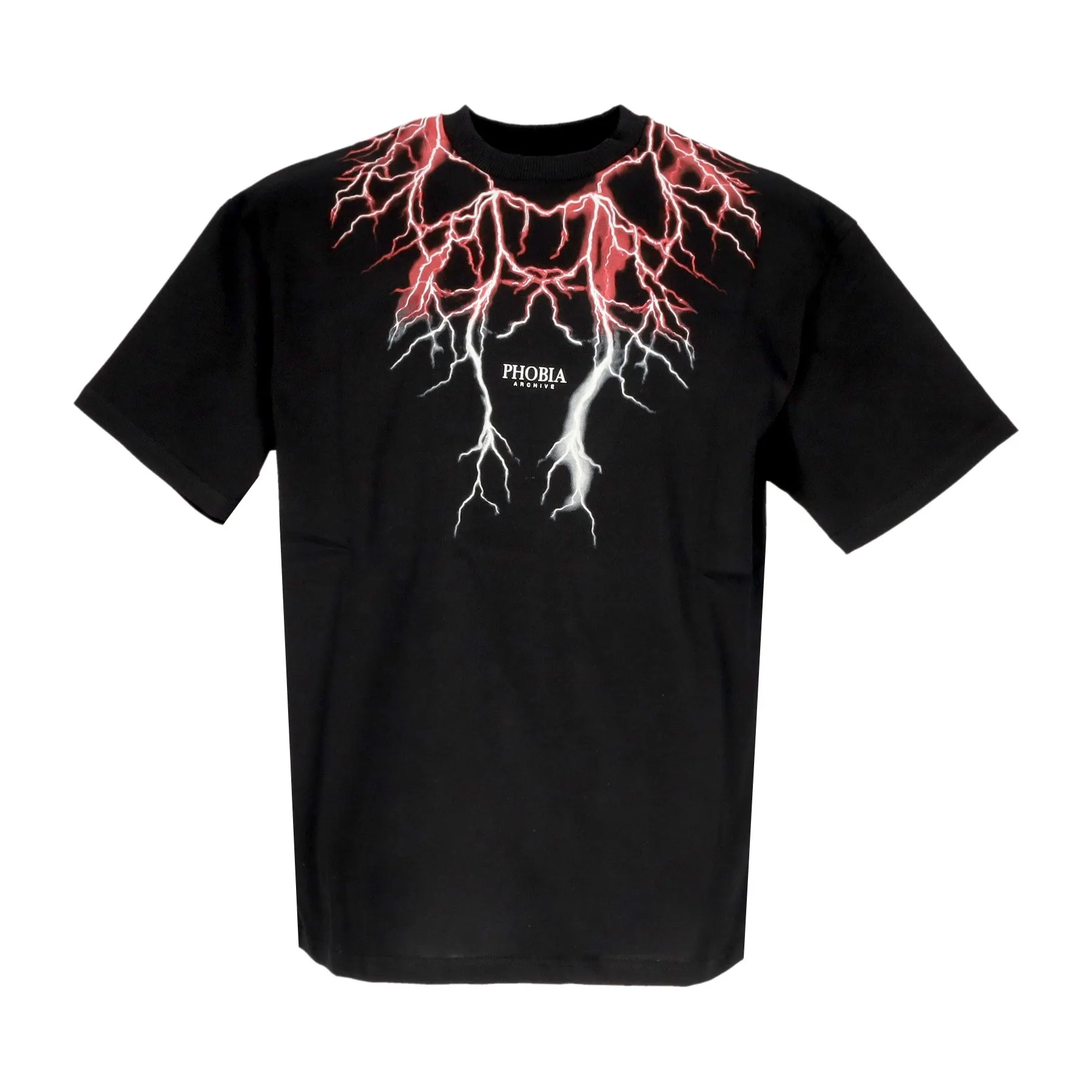Maglietta Uomo Front Lightning Tee Black/red/grey