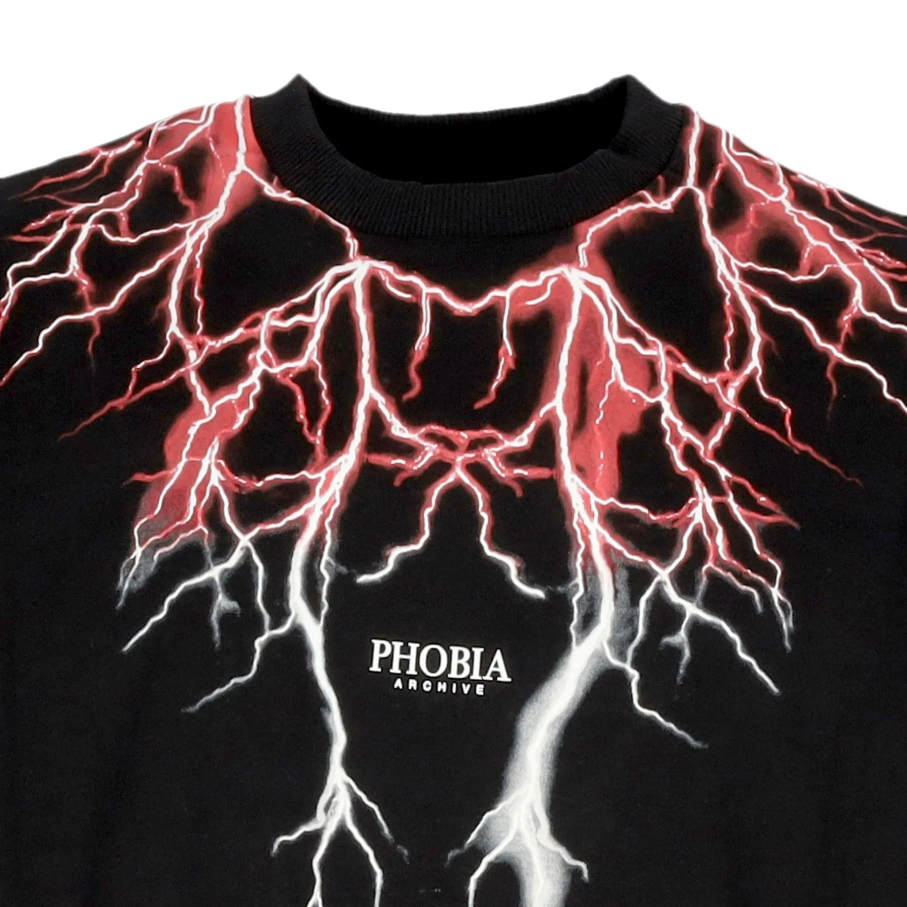 Maglietta Uomo Front Lightning Tee Black/red/grey