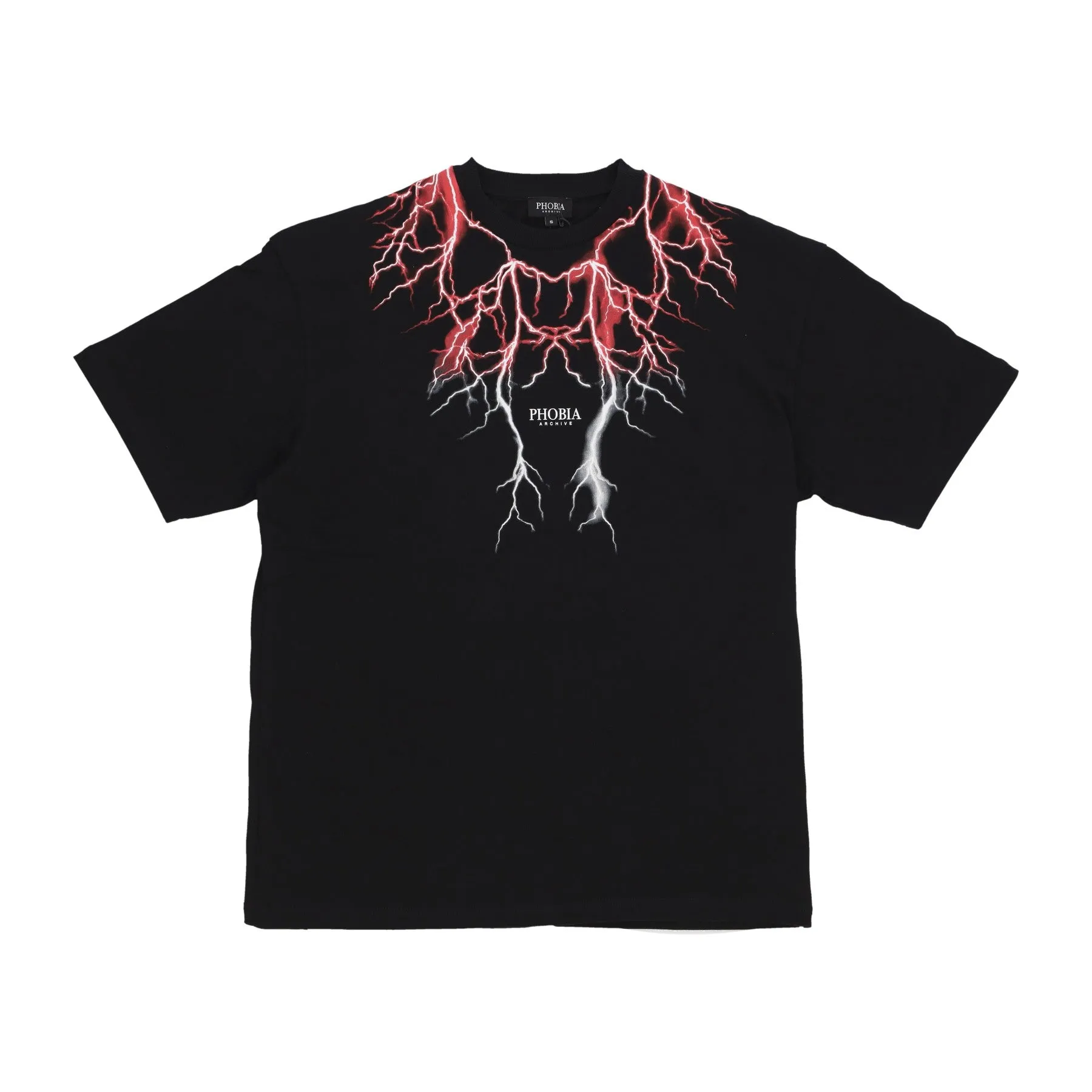 Maglietta Uomo Front Lightning Tee Black/red/grey