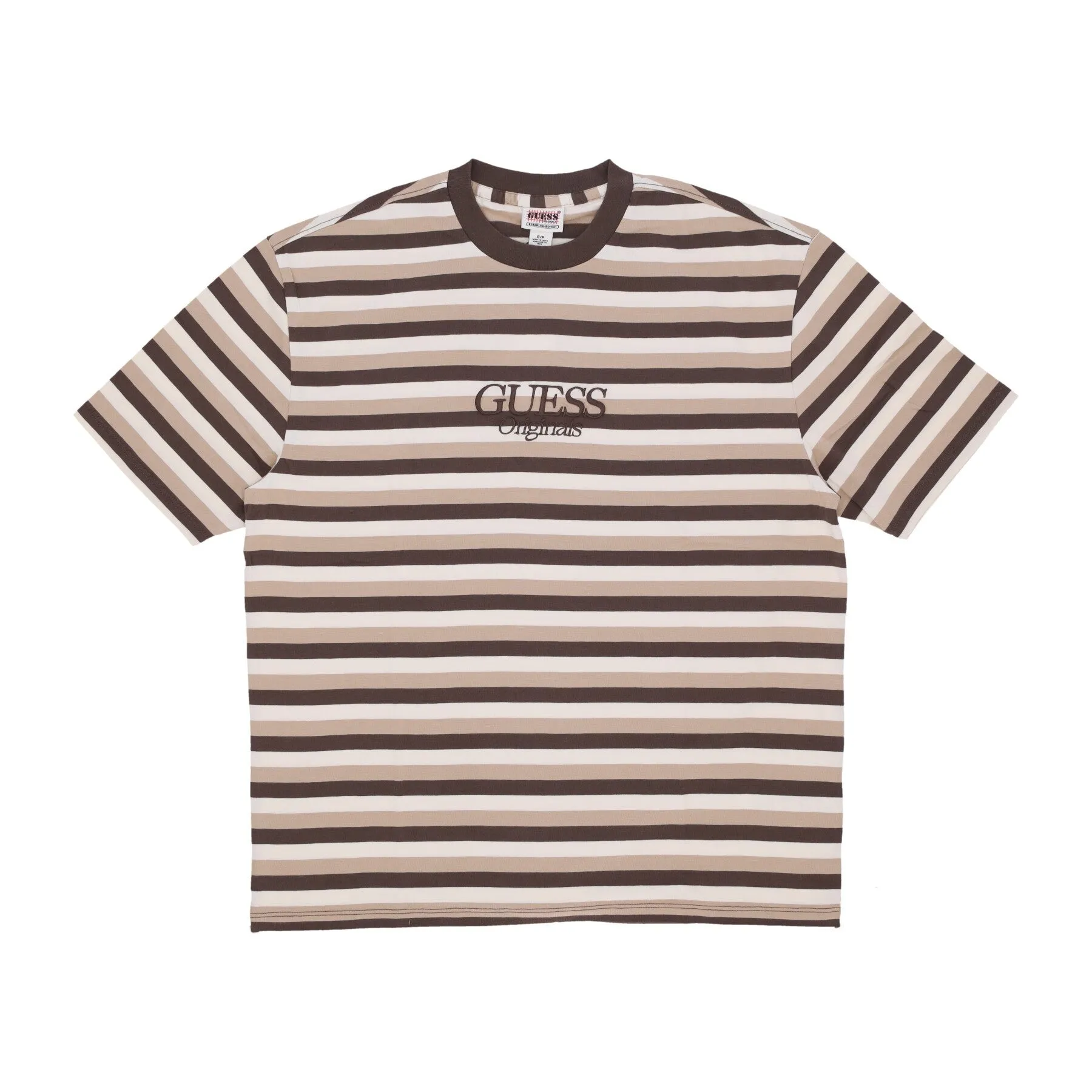 Maglietta Uomo Go Horizontal Stripe Tee Coarse Brown Multi