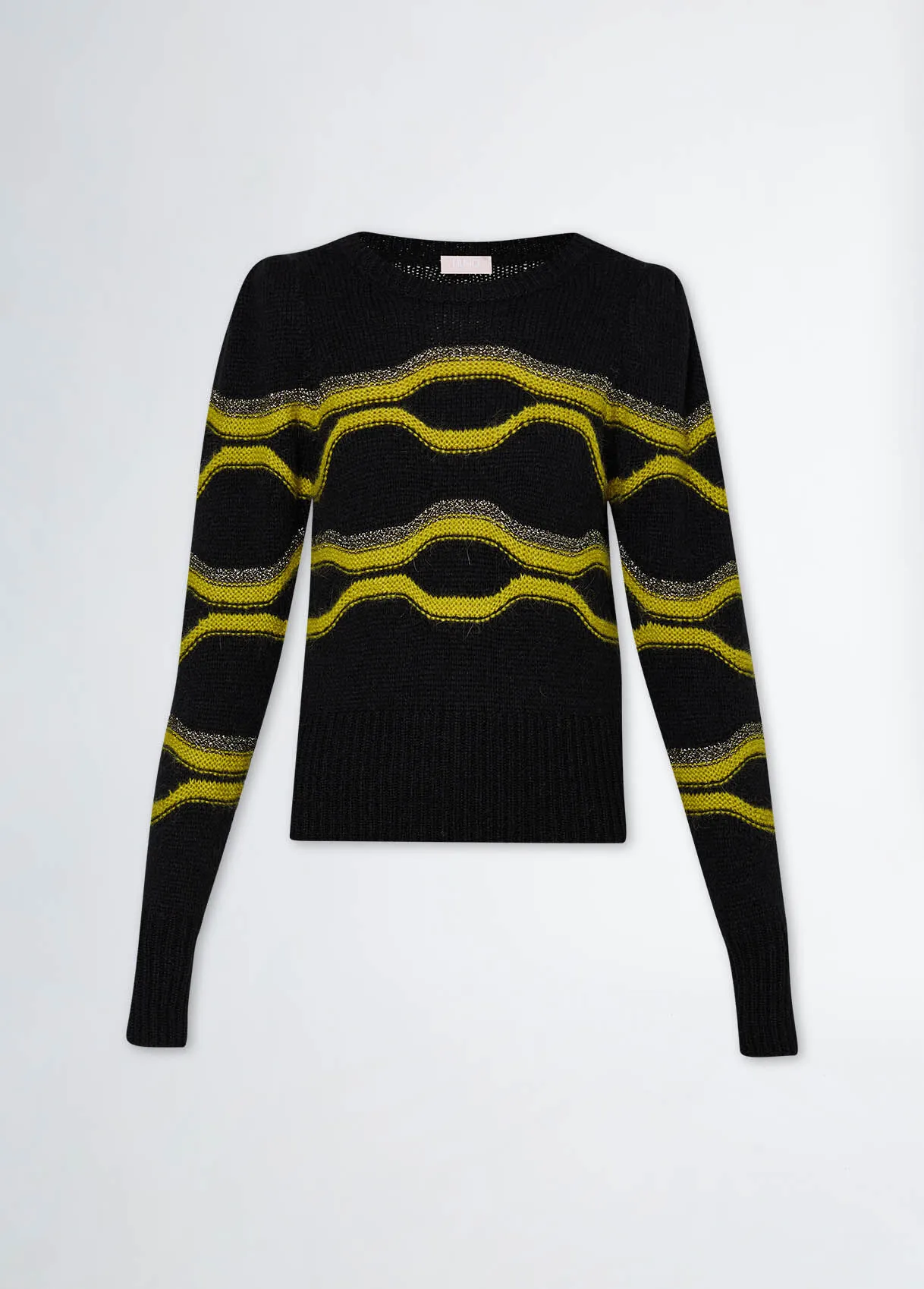 Maglione jacquard in misto alpaca