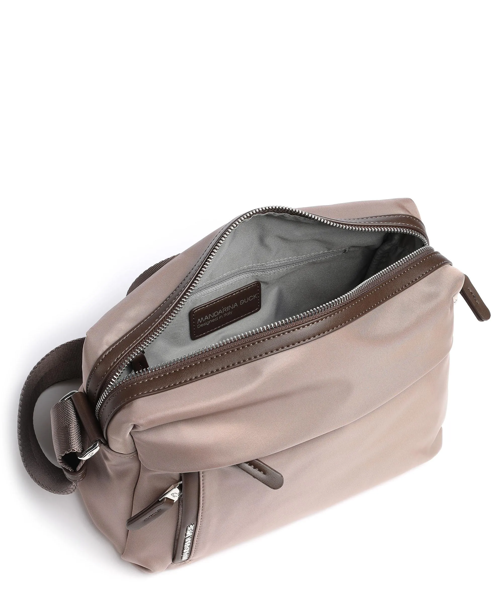  Mandarina Duck Hunter Borsa a spalla nylon marrone chiaro  