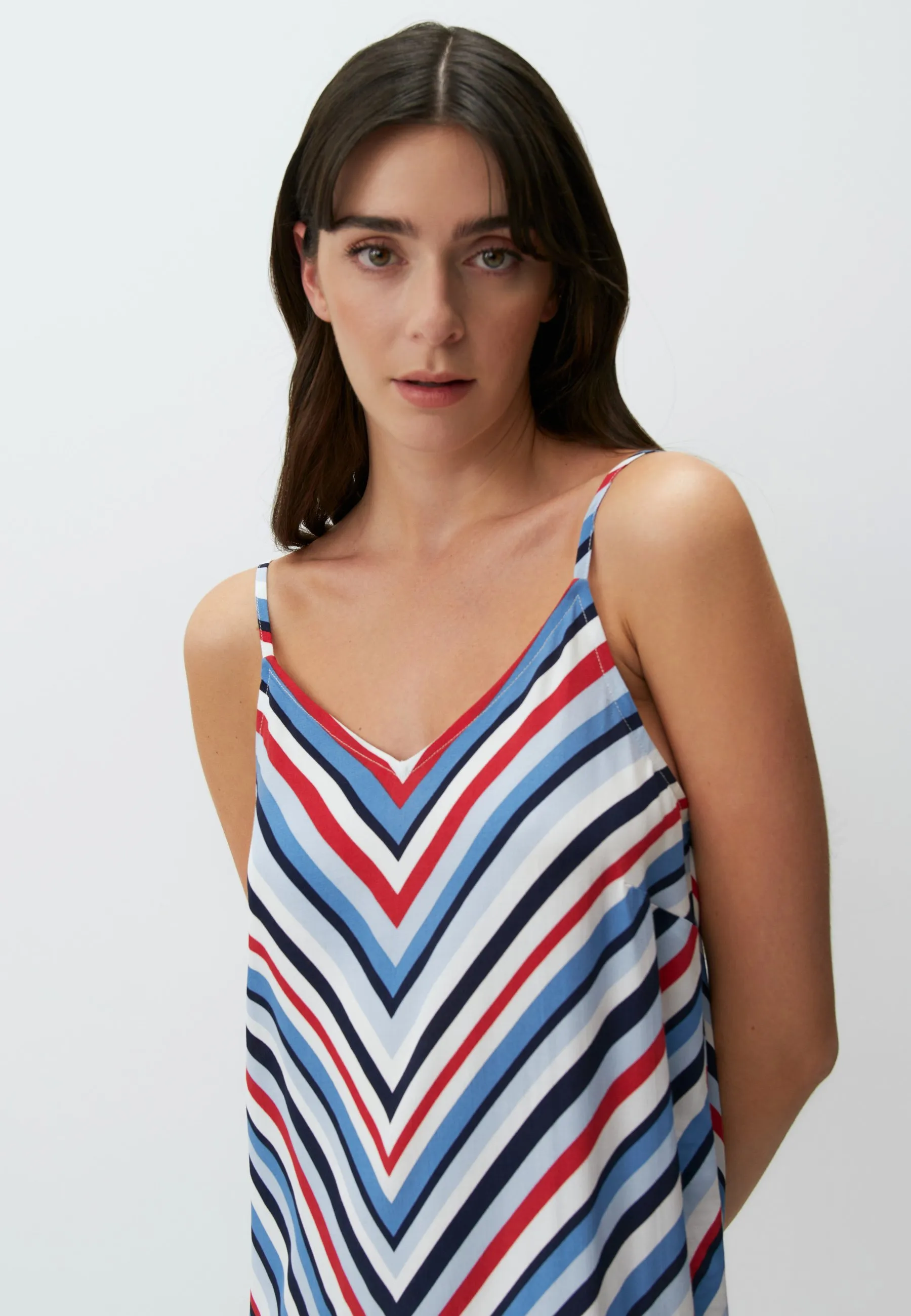 MIDI WITH V-NECK STRAPS - Vestito estivo